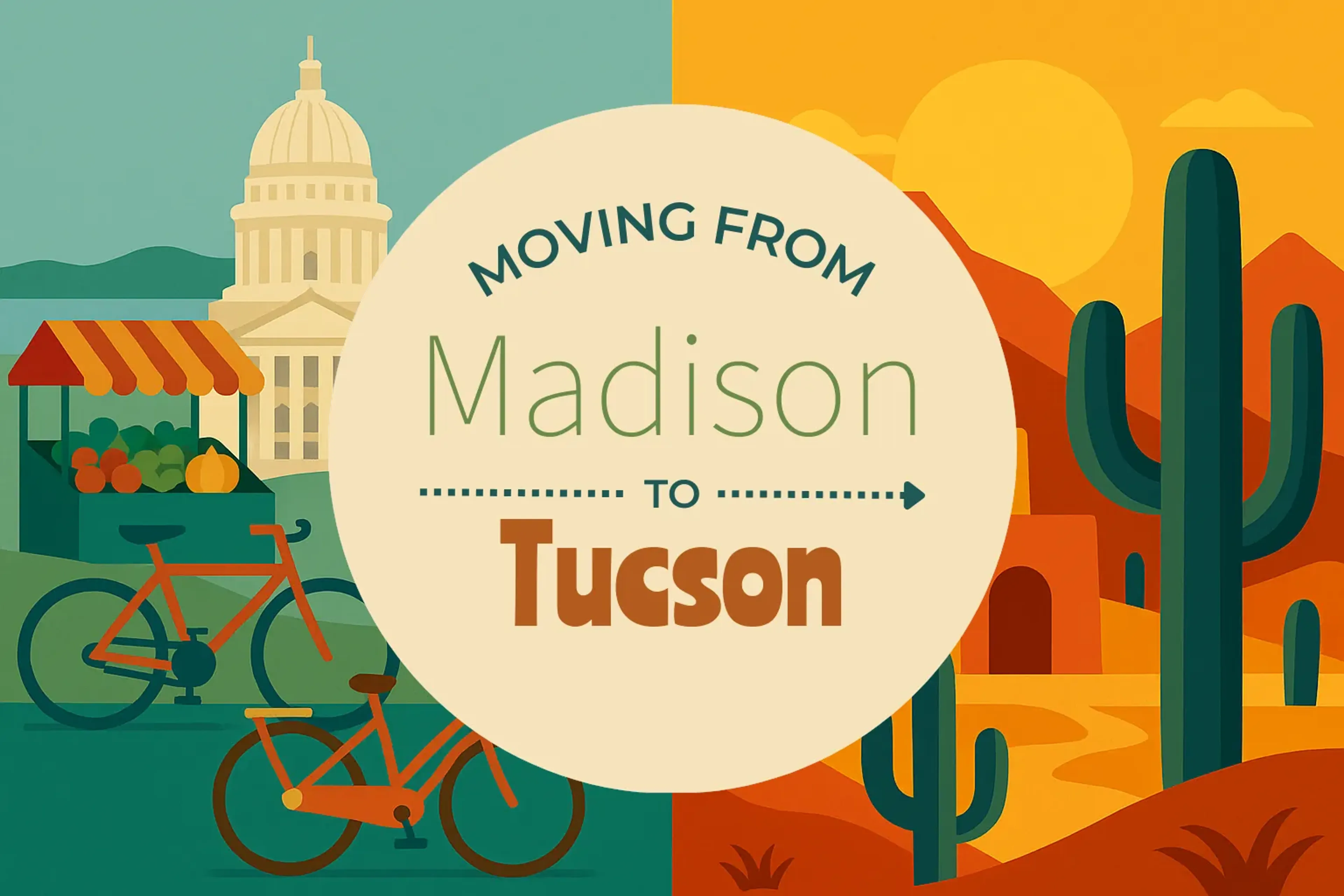 Side-by-side comparison of Madison to Tucson moving companies