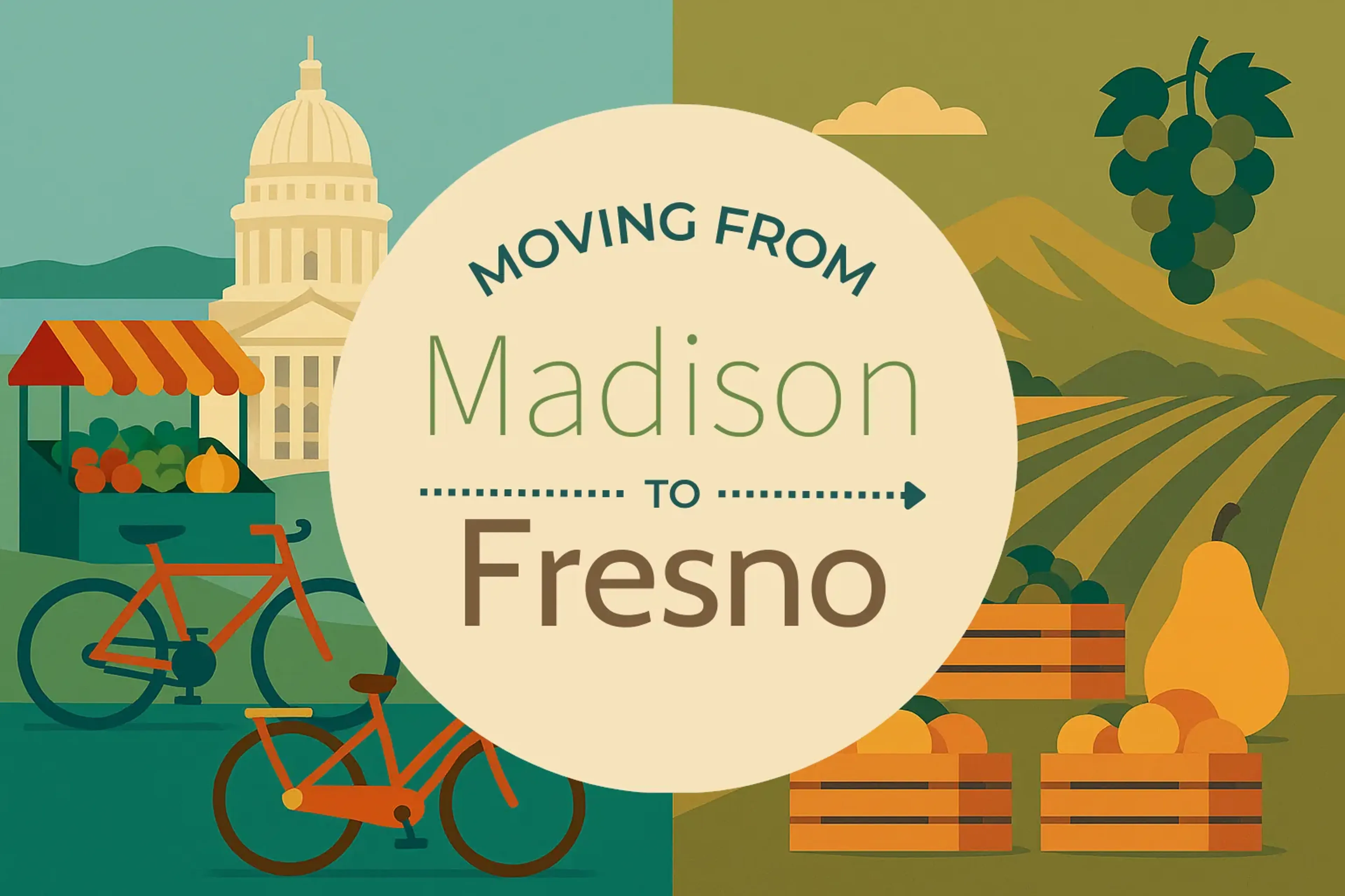 Side-by-side comparison of Madison to Fresno moving companies