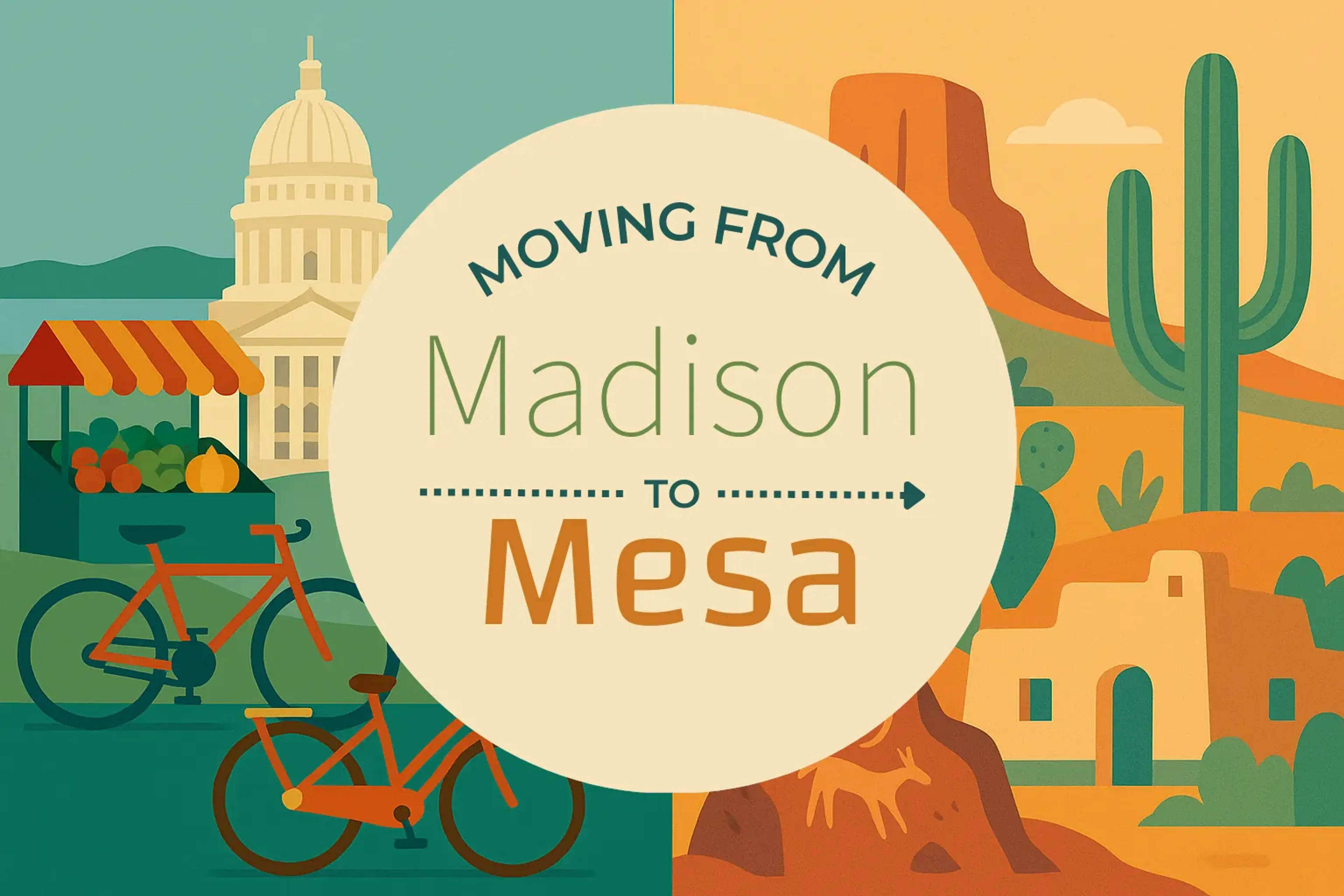Side-by-side comparison of Madison to Mesa moving companies