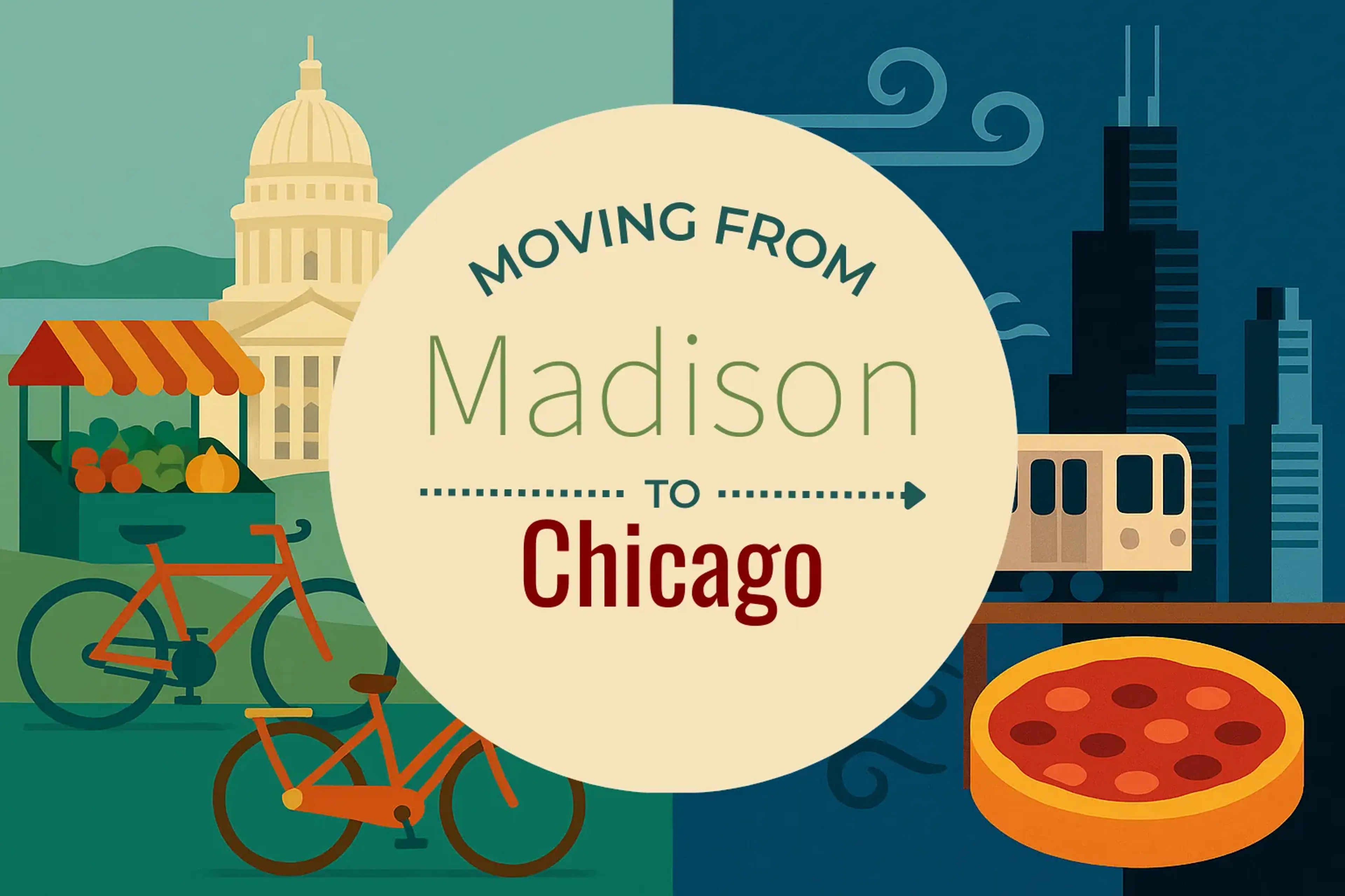 Side-by-side comparison of Madison to Chicago moving companies
