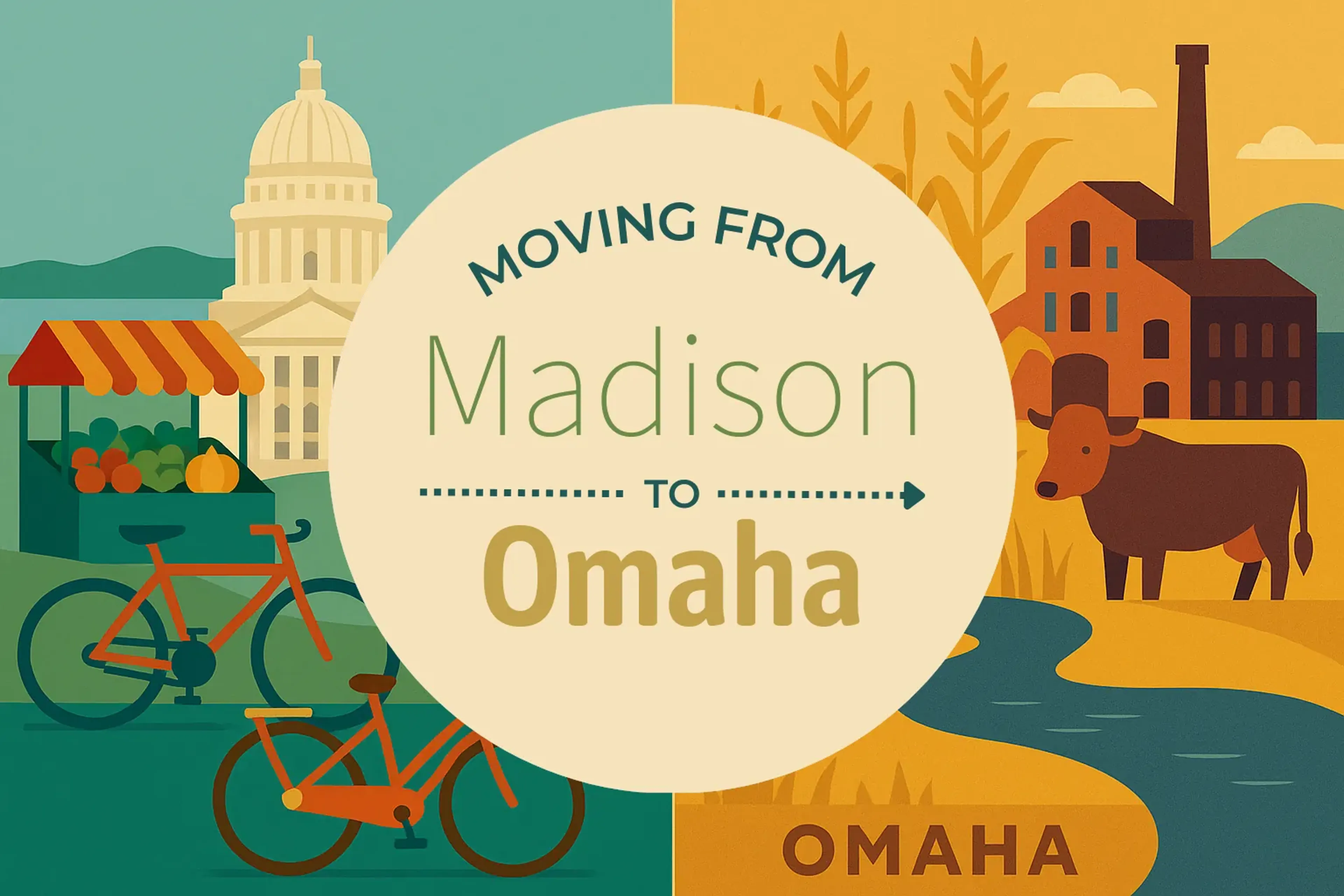 Side-by-side comparison of Madison to Omaha moving companies