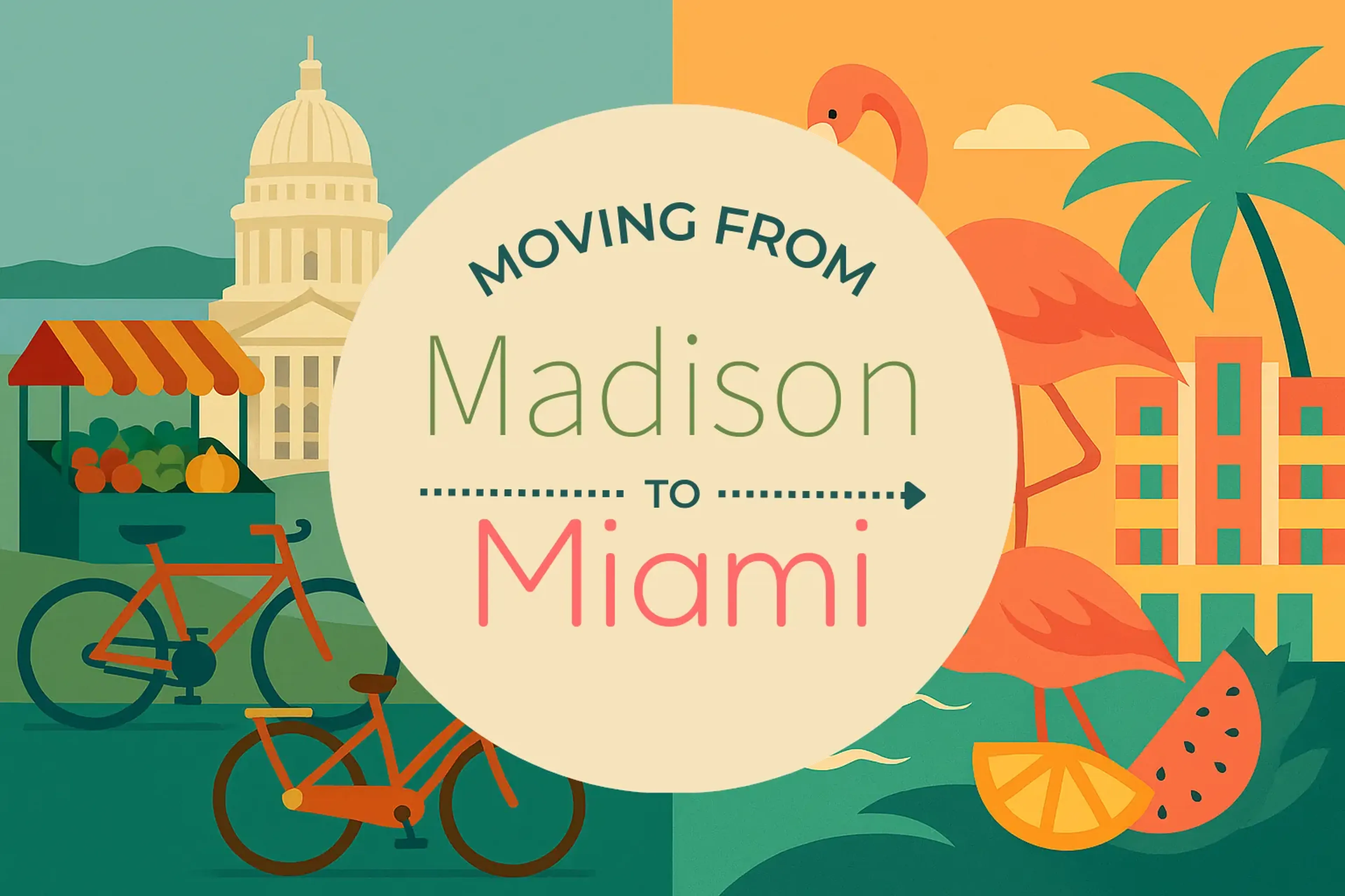 Side-by-side comparison of Madison to Miami moving companies