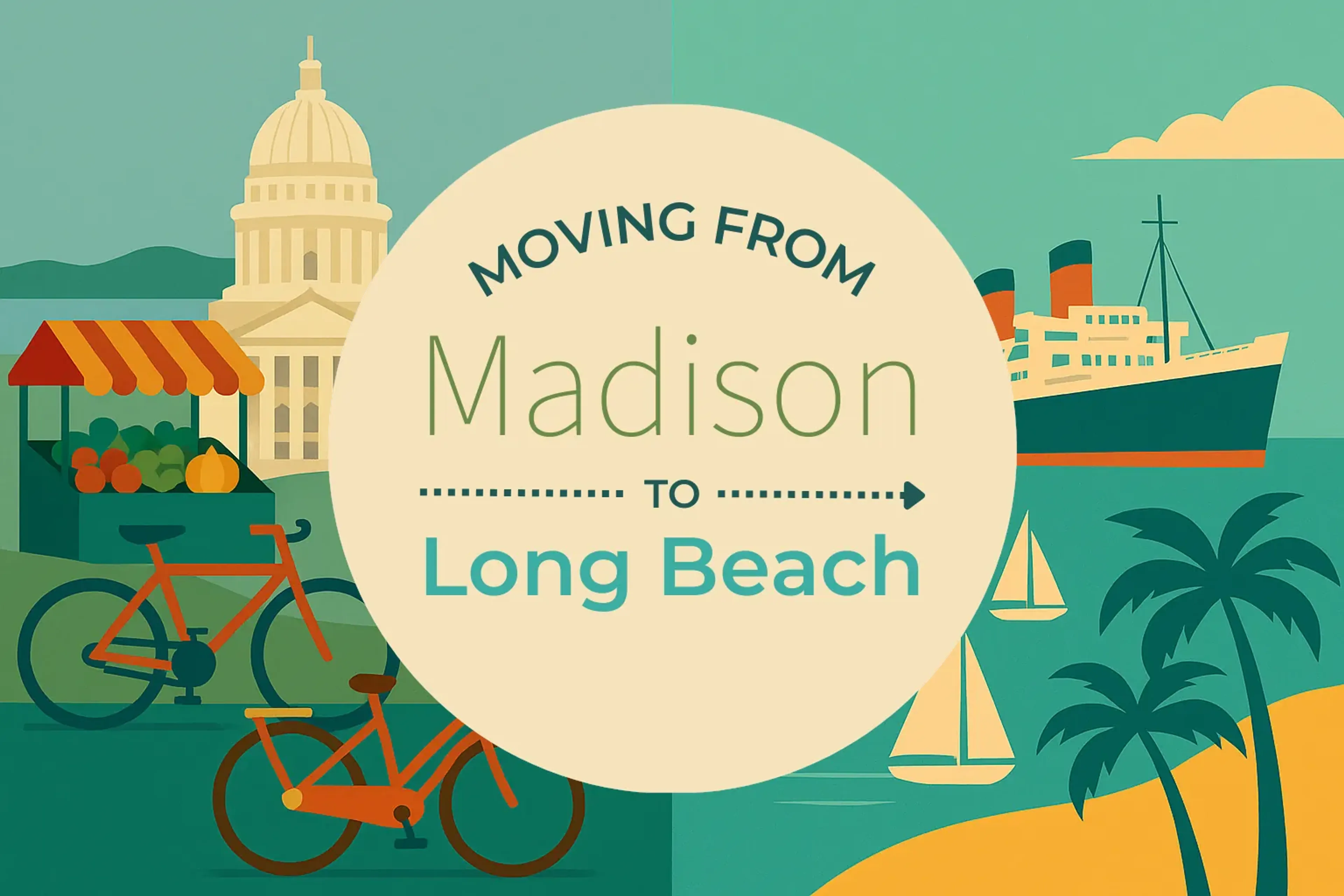 Side-by-side comparison of Madison to Long Beach moving companies