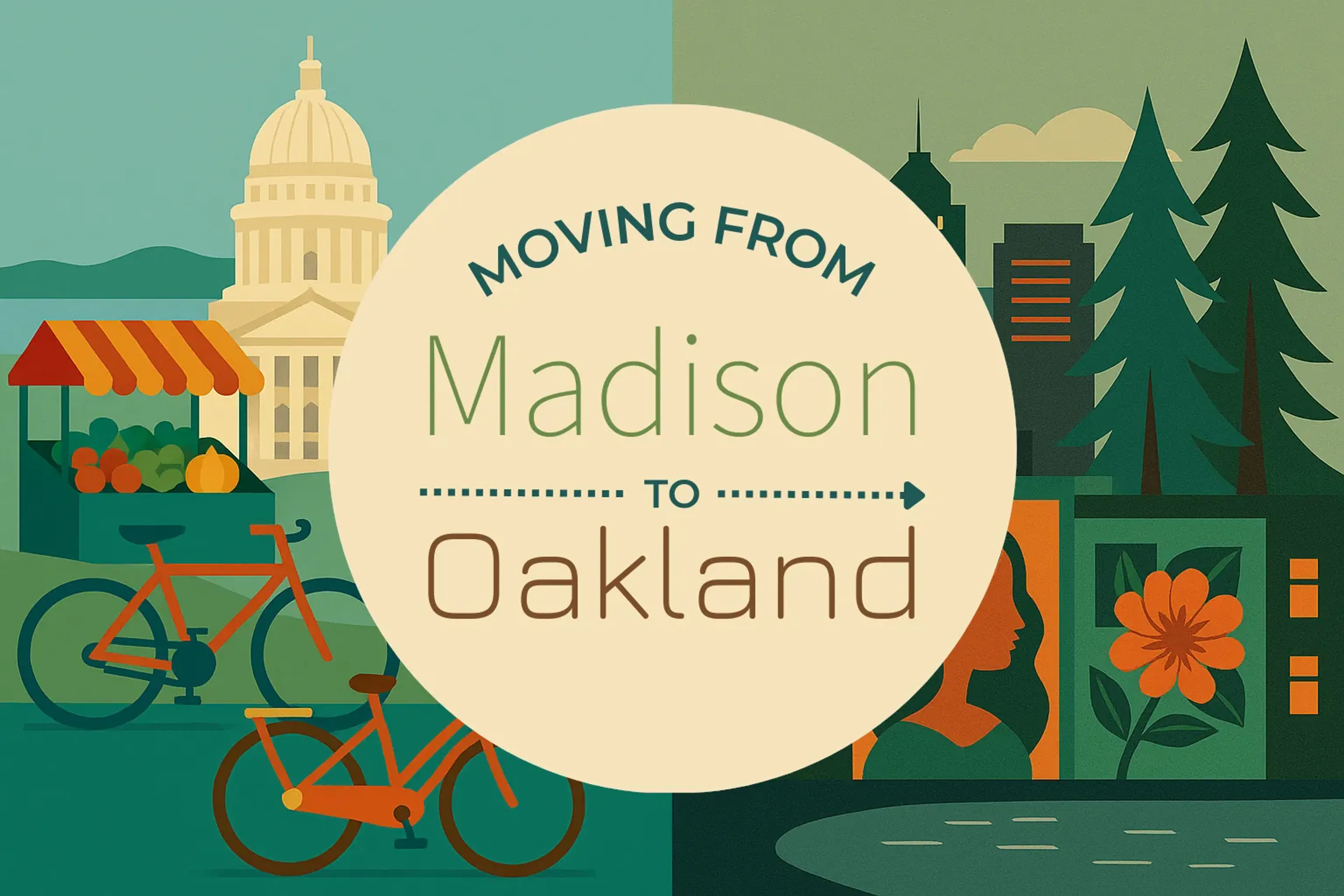 Side-by-side comparison of Madison to Oakland moving companies