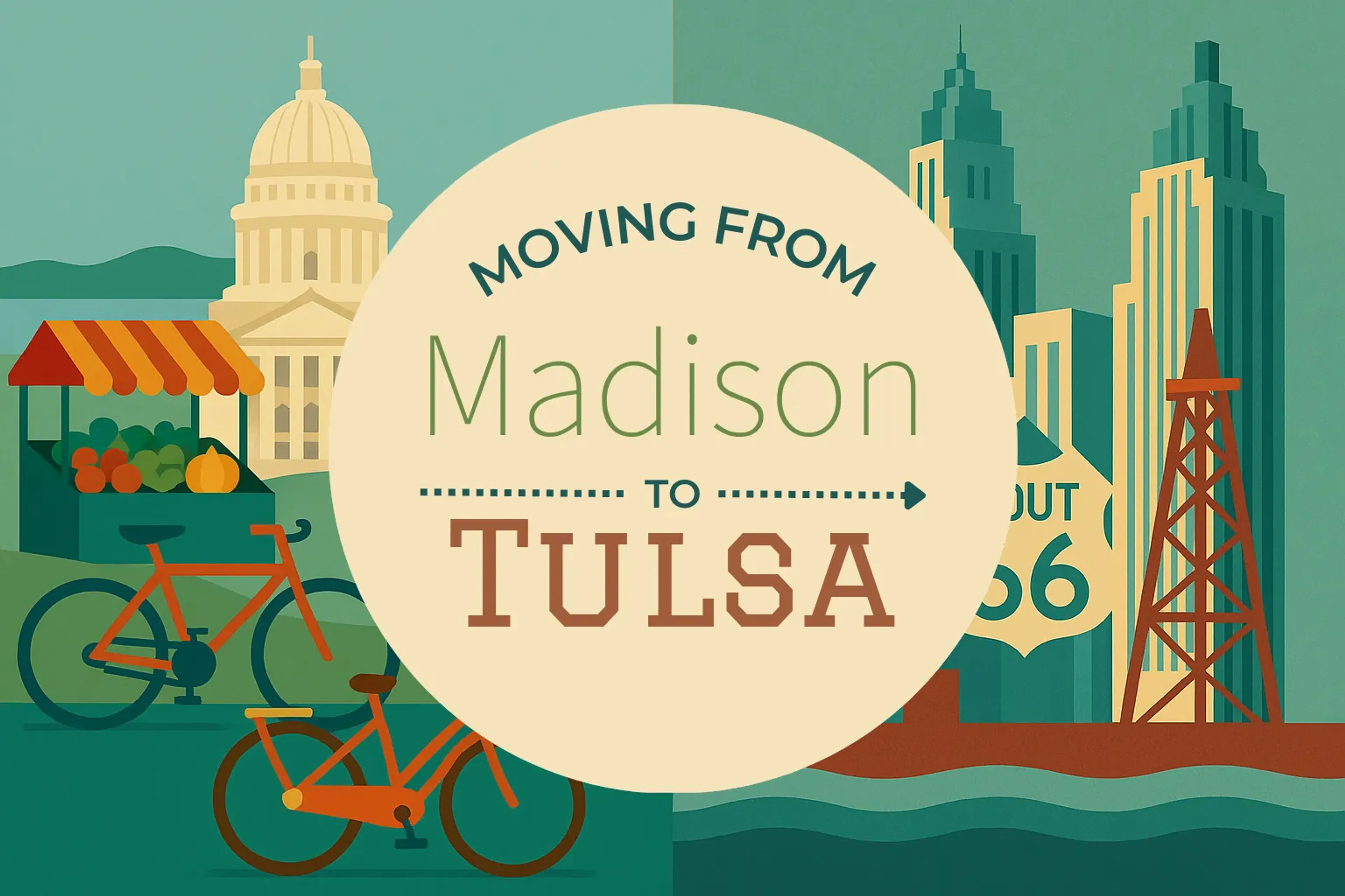 Side-by-side comparison of Madison to Tulsa moving companies