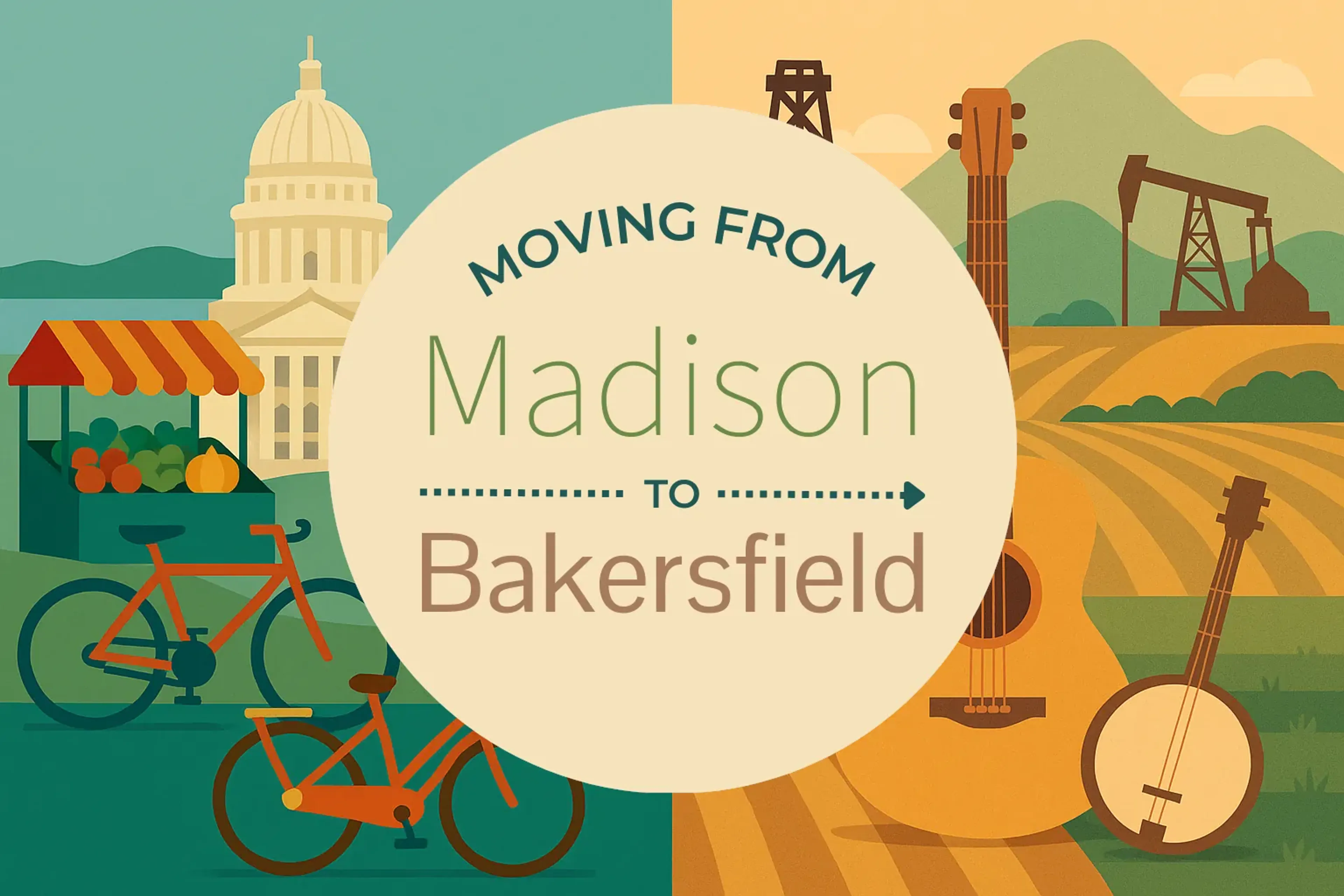 Side-by-side comparison of Madison to Bakersfield moving companies