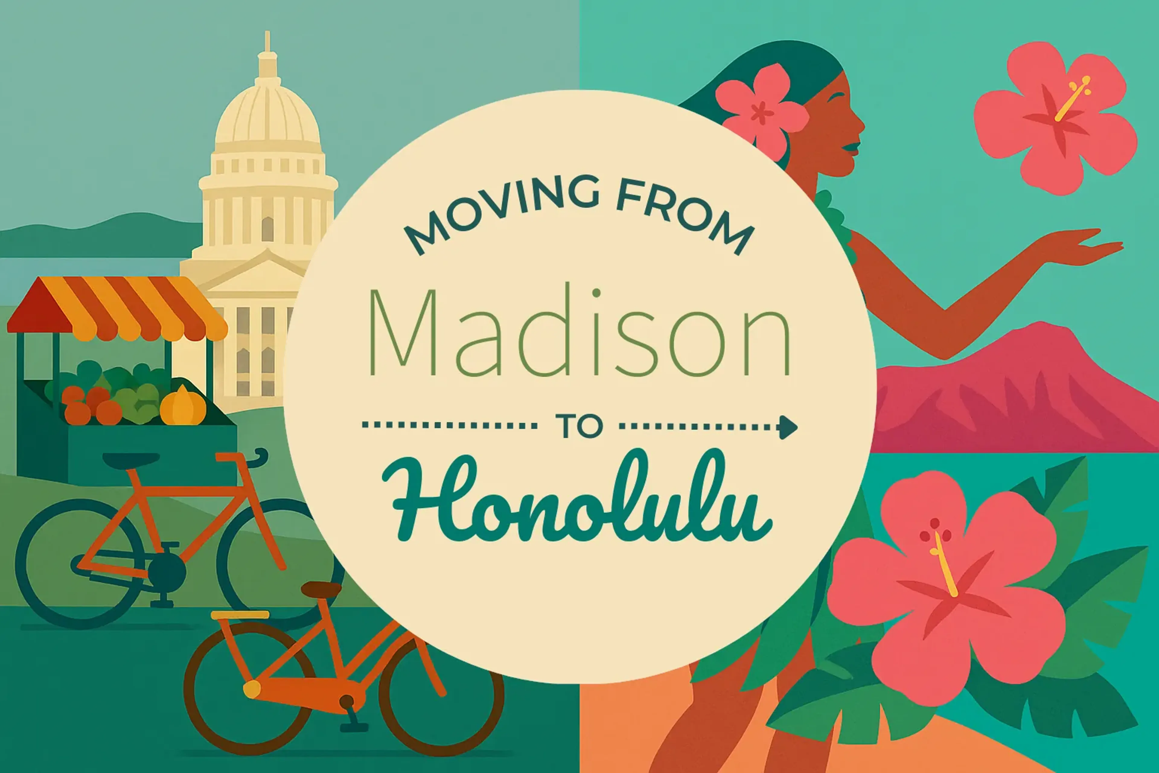 Side-by-side comparison of Madison to Honolulu moving companies