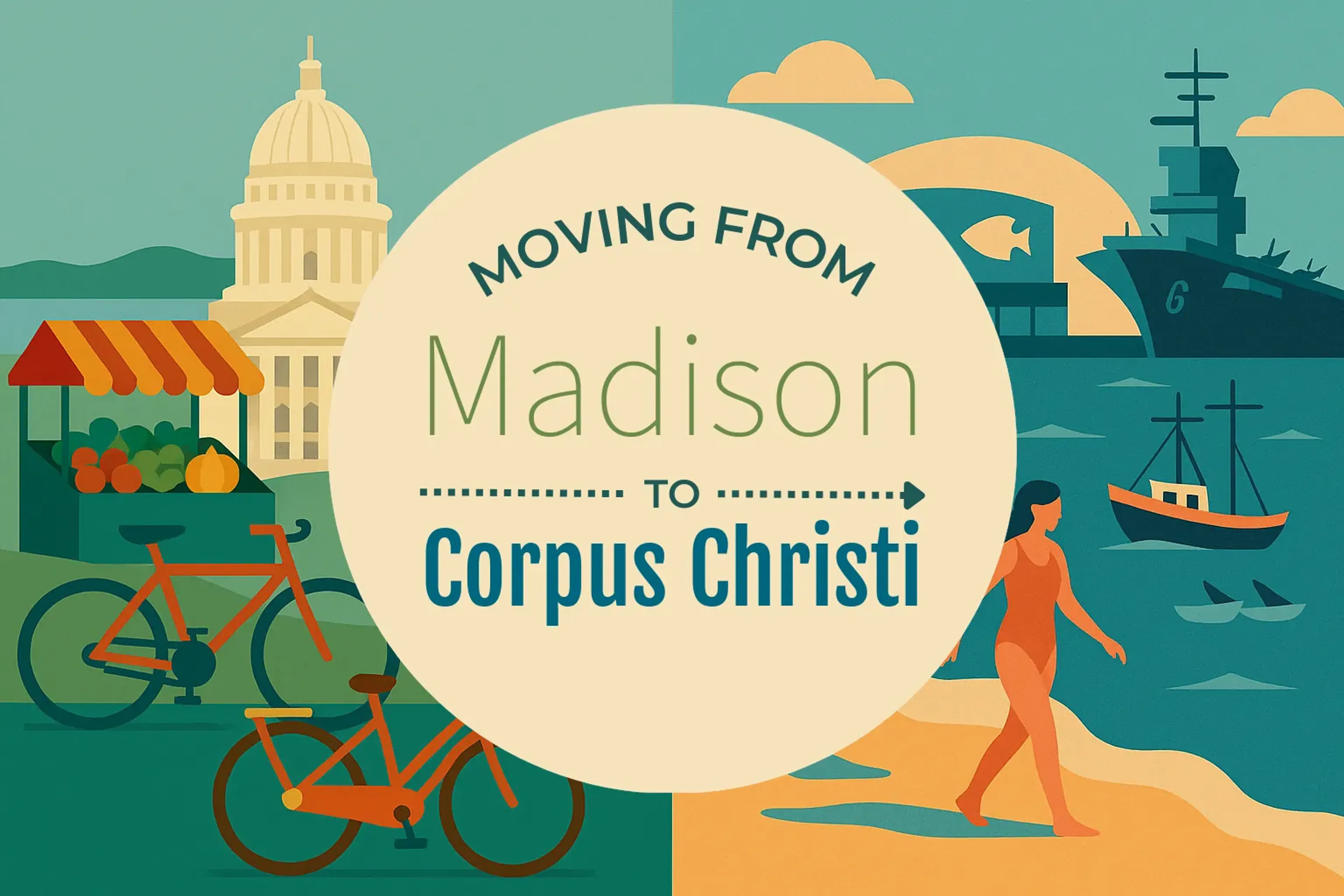 Side-by-side comparison of Madison to Corpus Christi moving companies