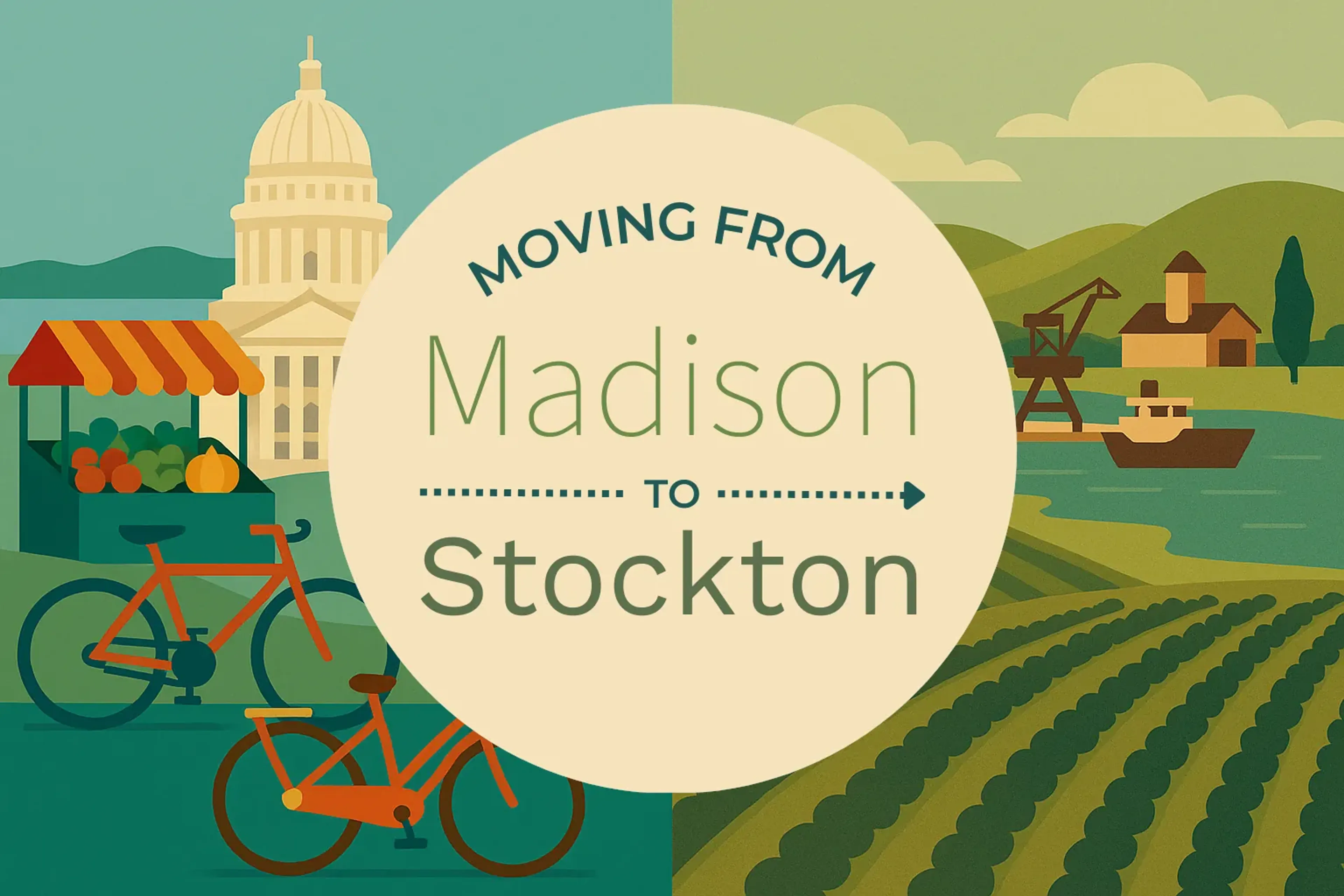 Side-by-side comparison of Madison to Stockton moving companies