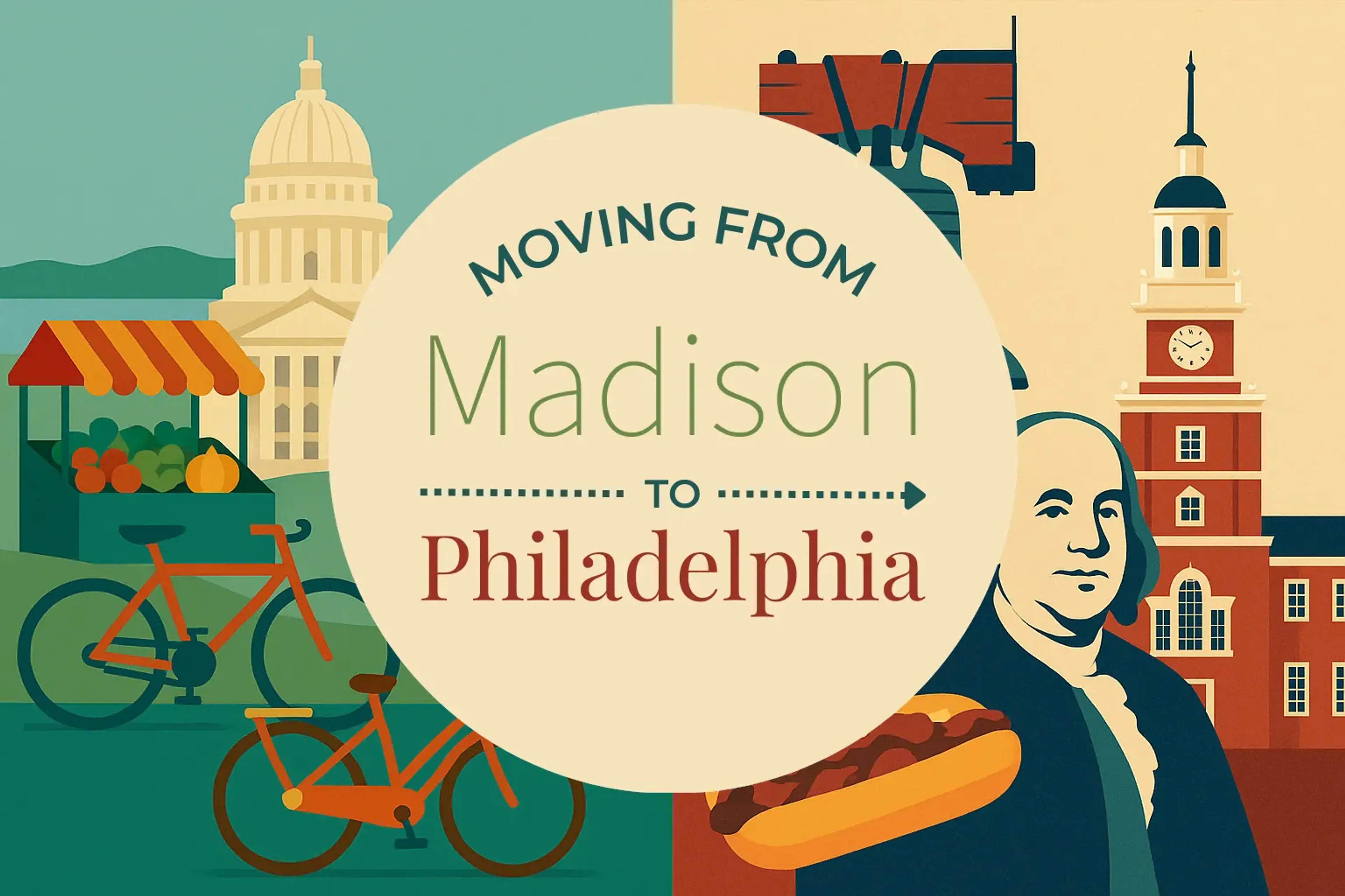 Side-by-side comparison of Madison to Philadelphia moving companies