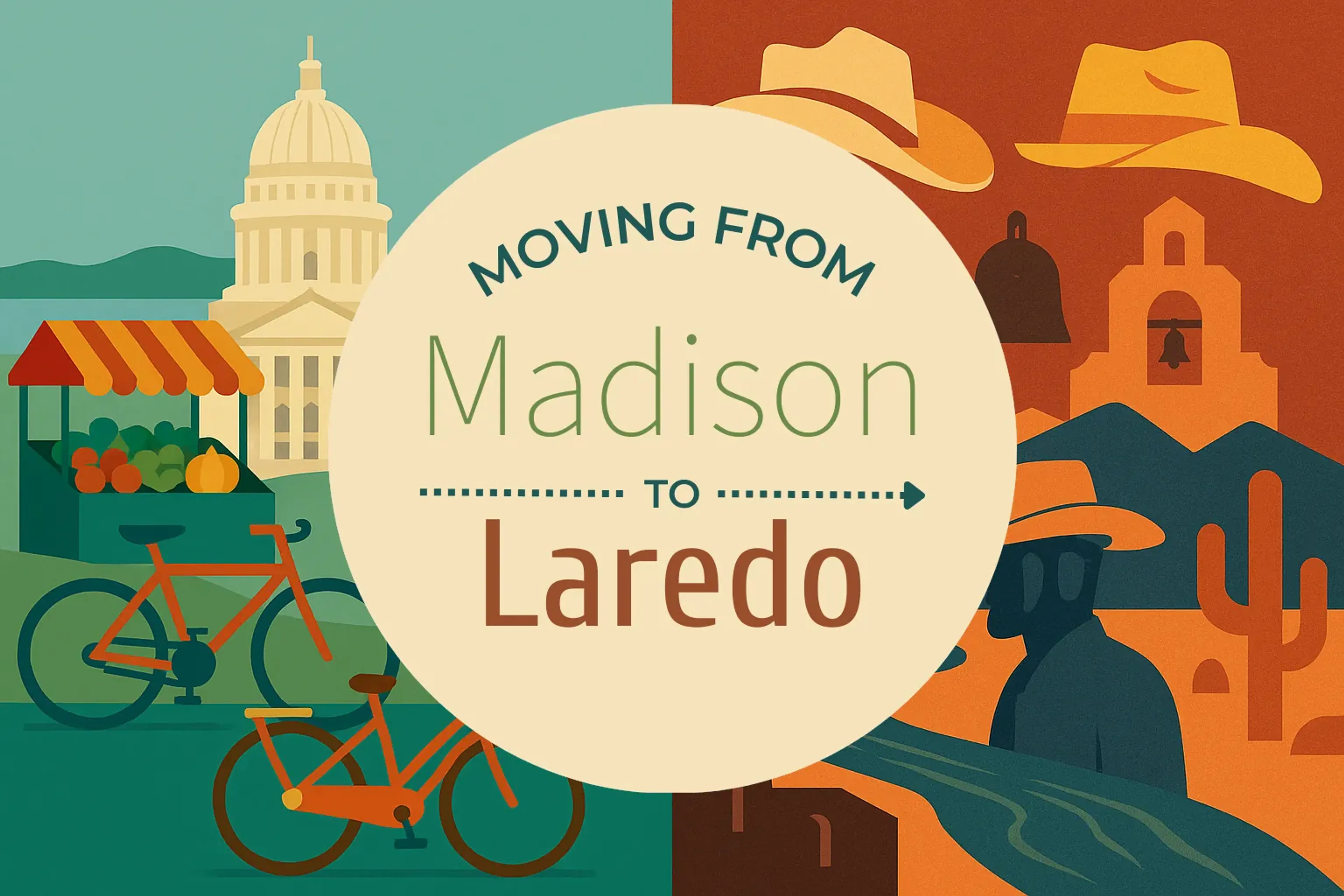 Side-by-side comparison of Madison to Laredo moving companies
