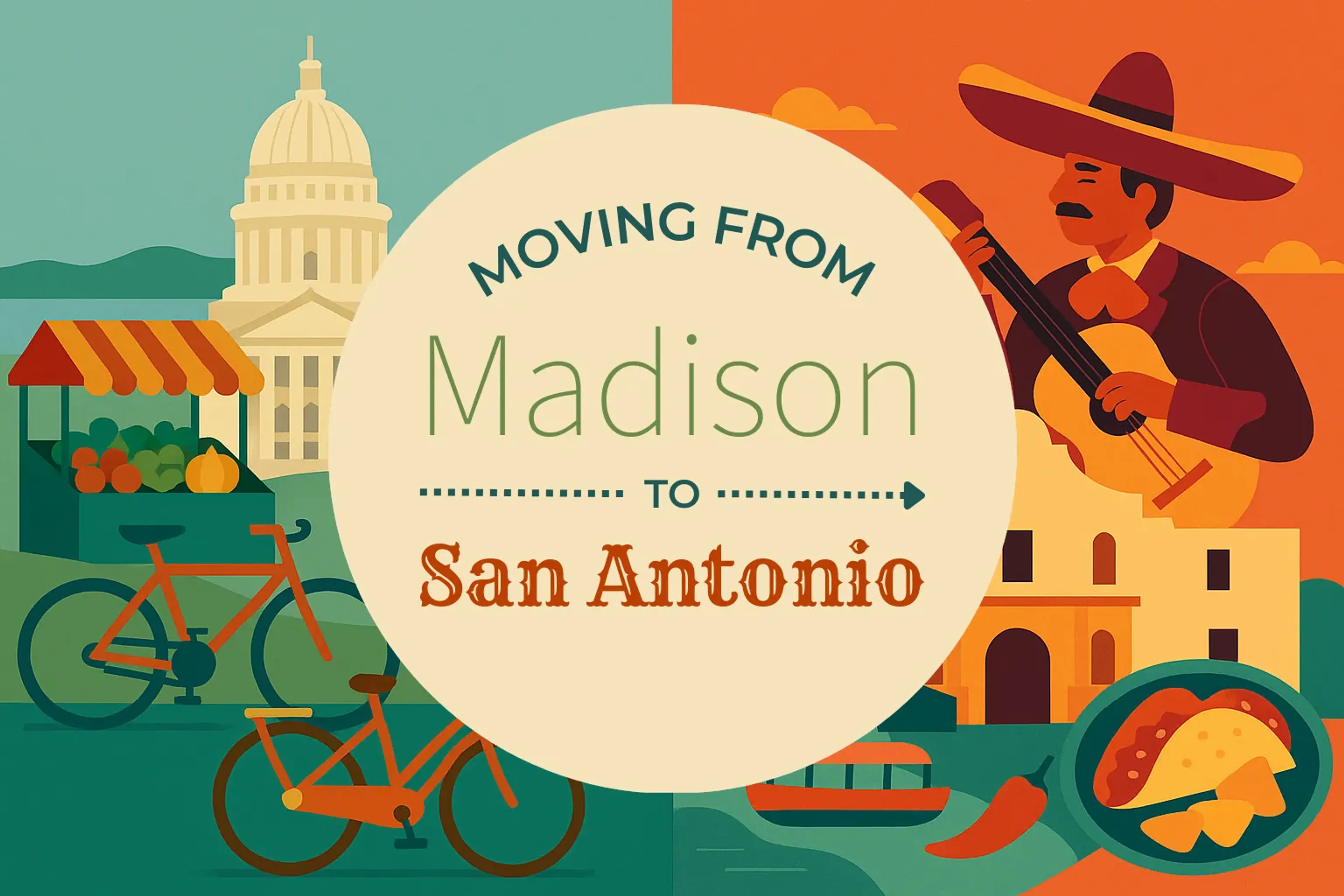 Side-by-side comparison of Madison to San Antonio moving companies