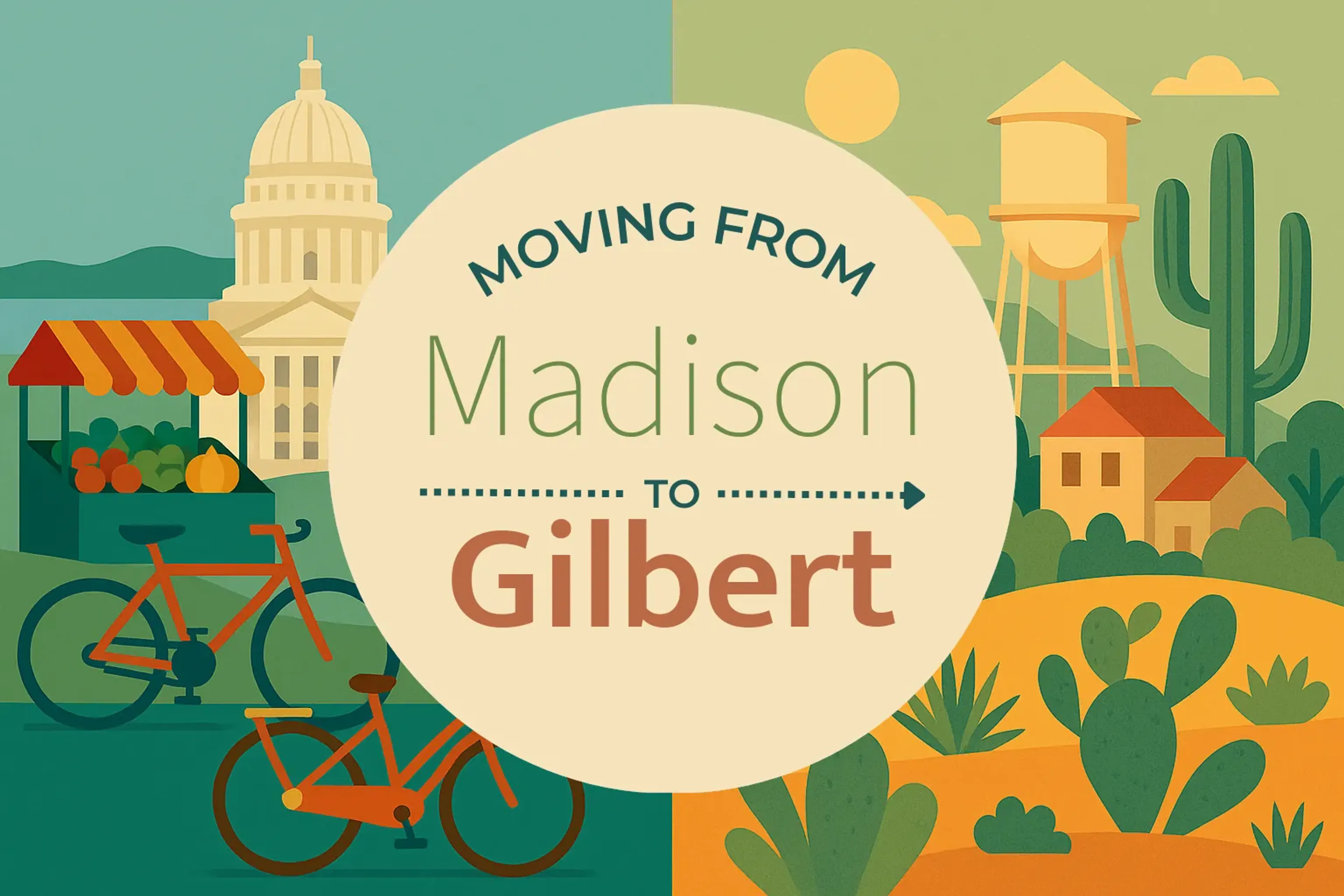 Side-by-side comparison of Madison to Gilbert moving companies