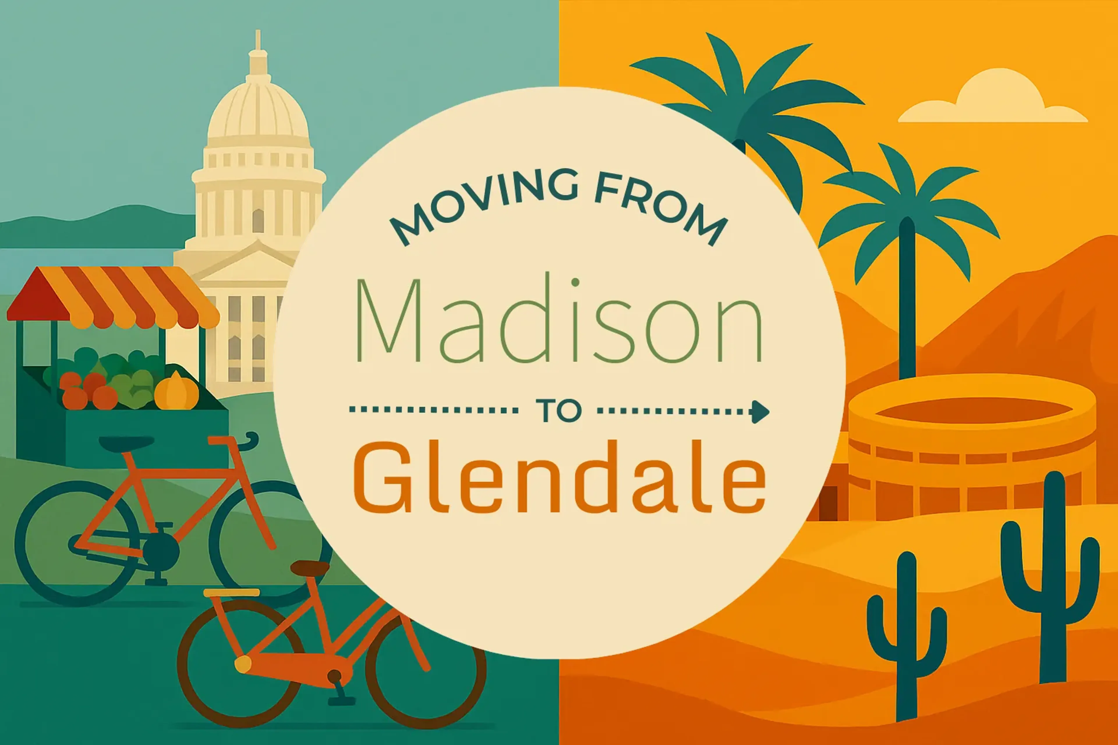 Side-by-side comparison of Madison to Glendale moving companies
