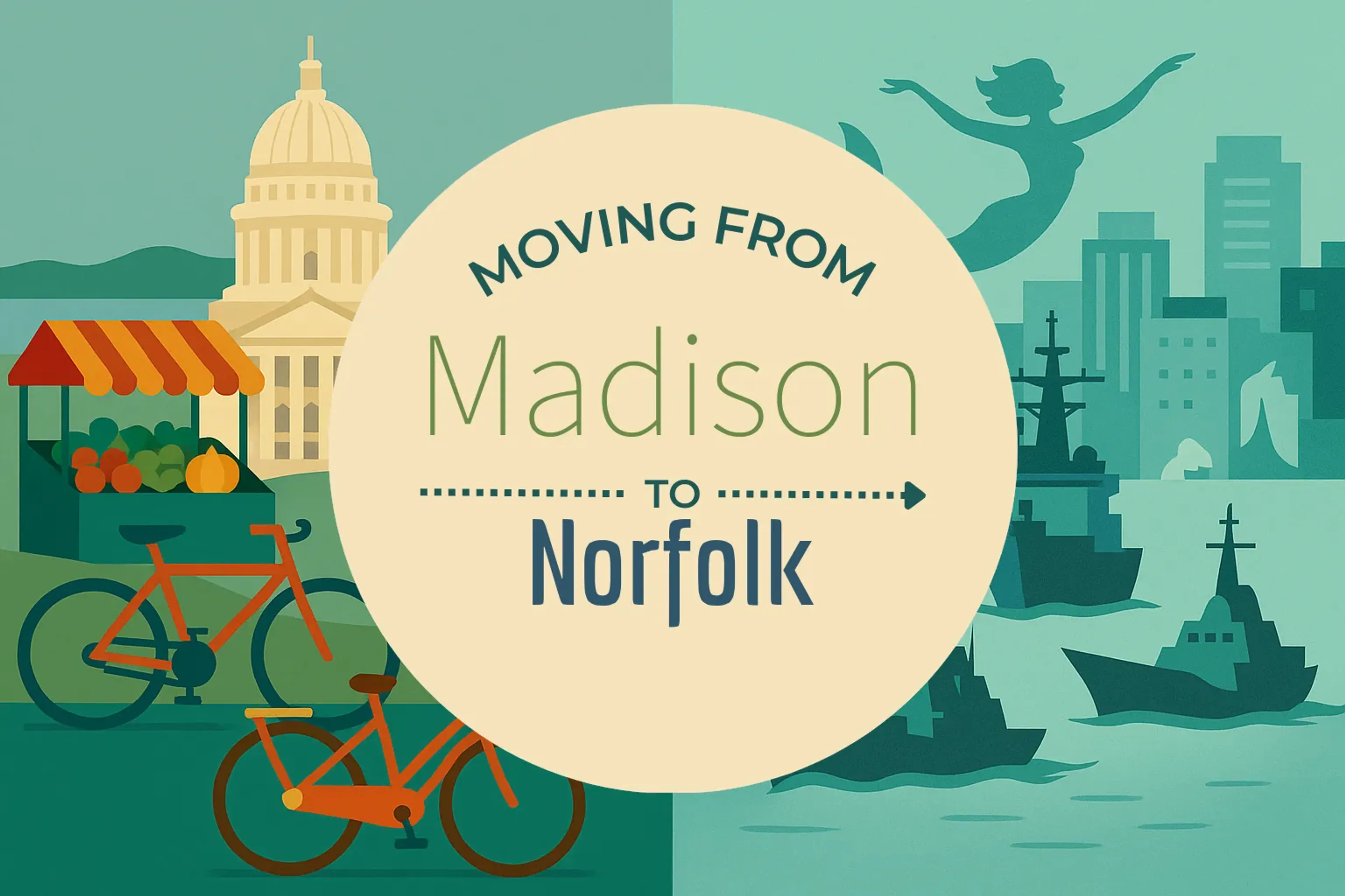 Side-by-side comparison of Madison to Norfolk moving companies