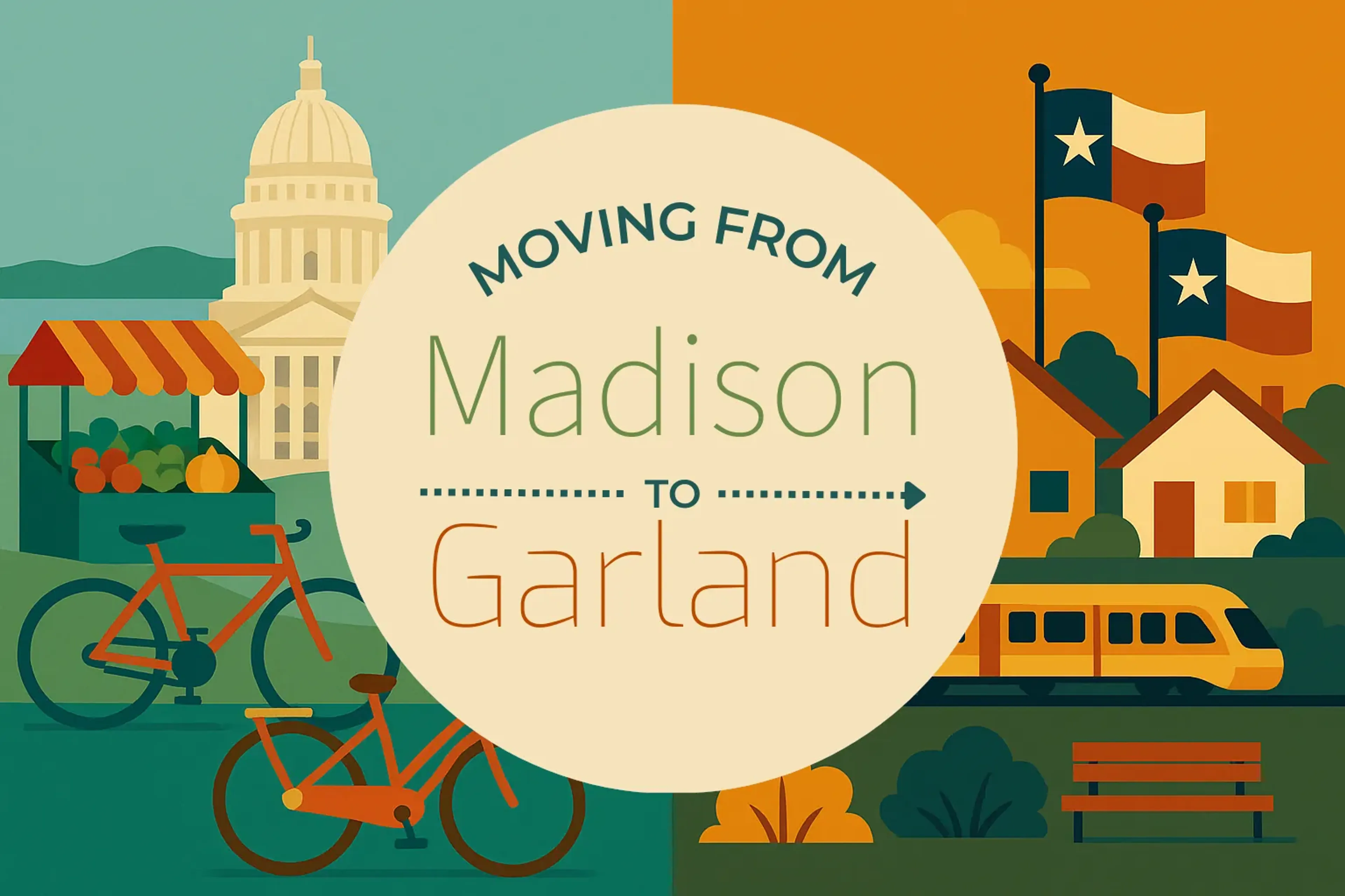 Side-by-side comparison of Madison to Garland moving companies