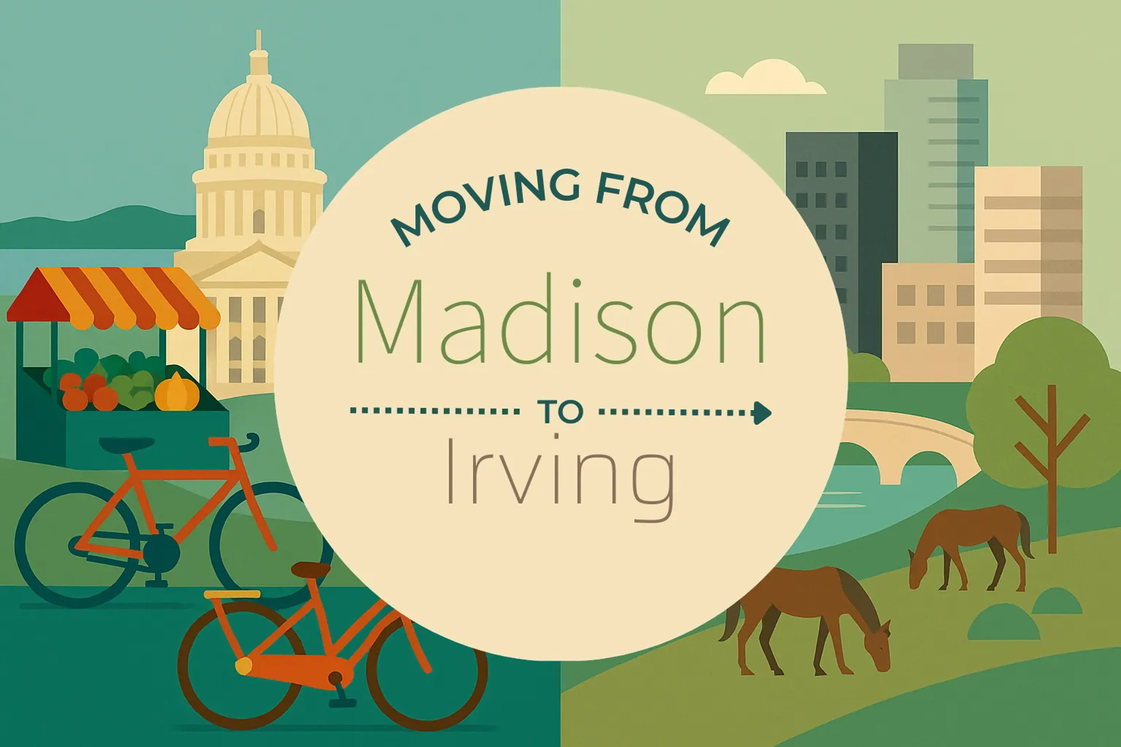 Side-by-side comparison of Madison to Irving moving companies