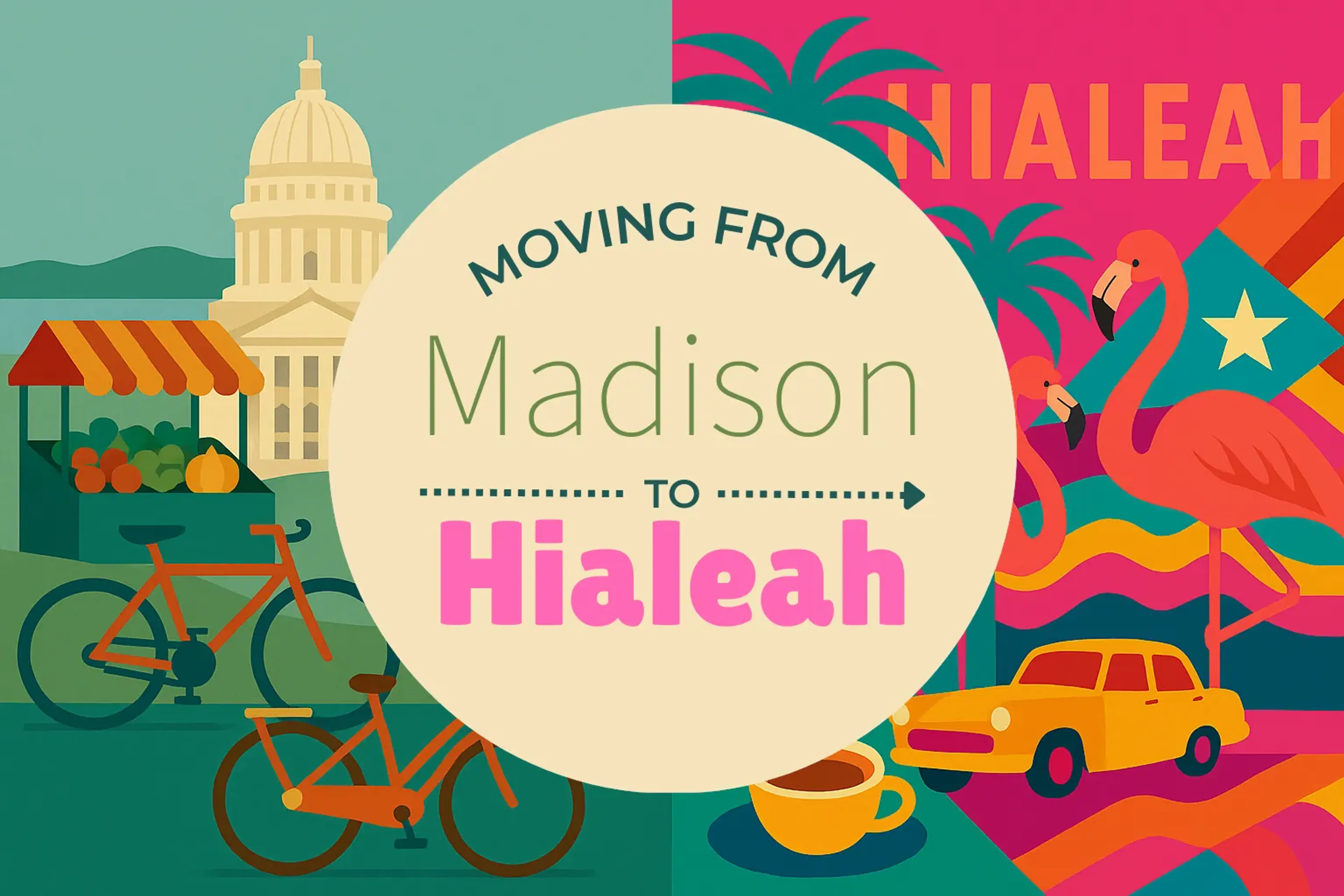 Side-by-side comparison of Madison to Hialeah moving companies