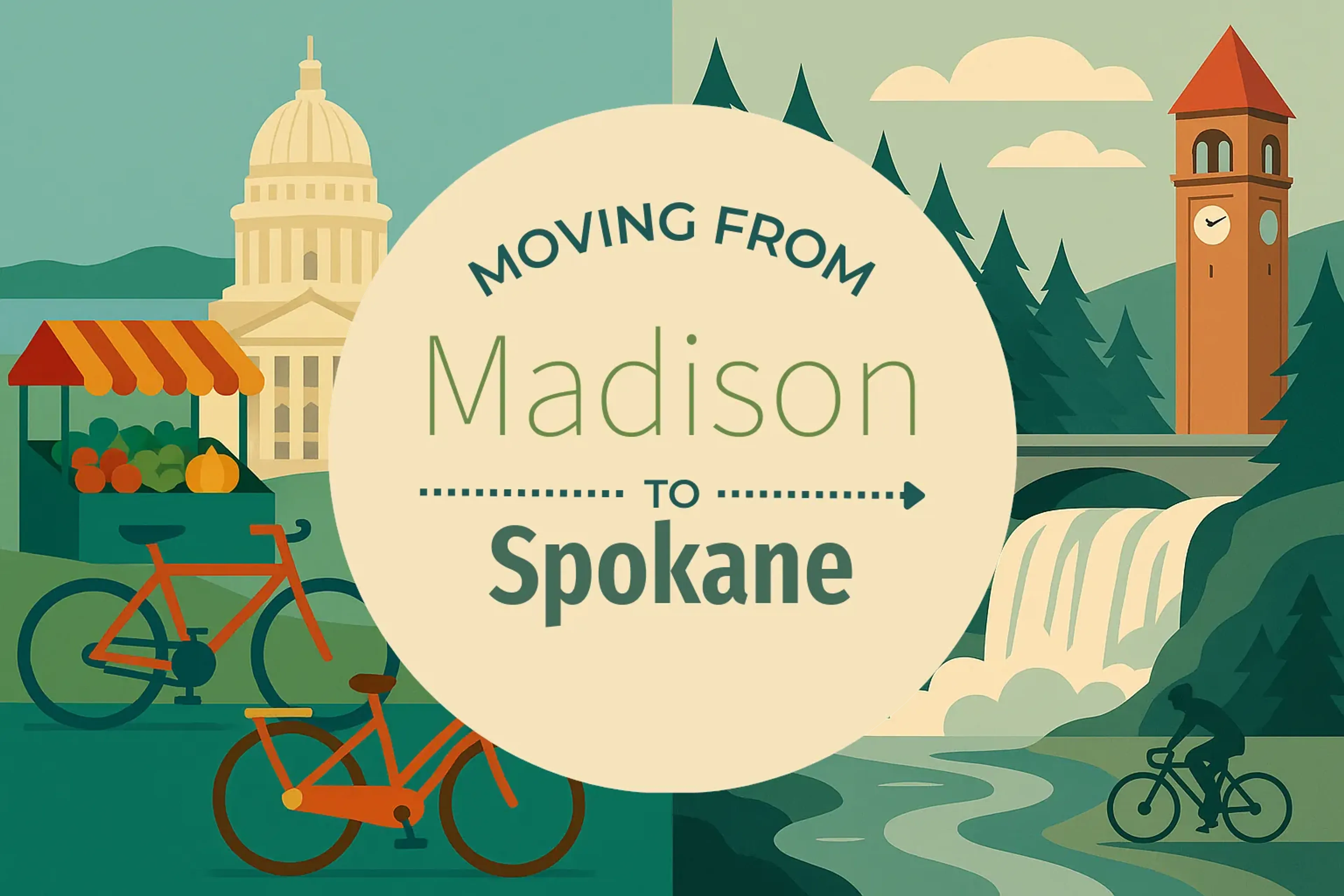Side-by-side comparison of Madison to Spokane moving companies