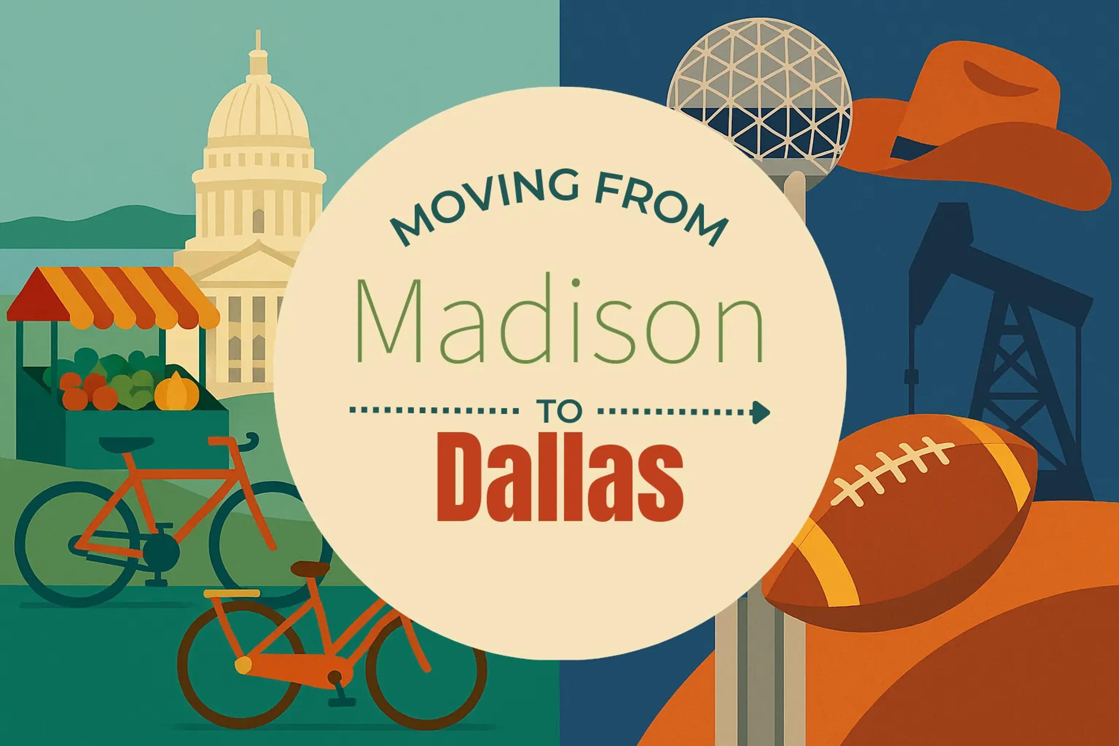 Side-by-side comparison of Madison to Dallas moving companies
