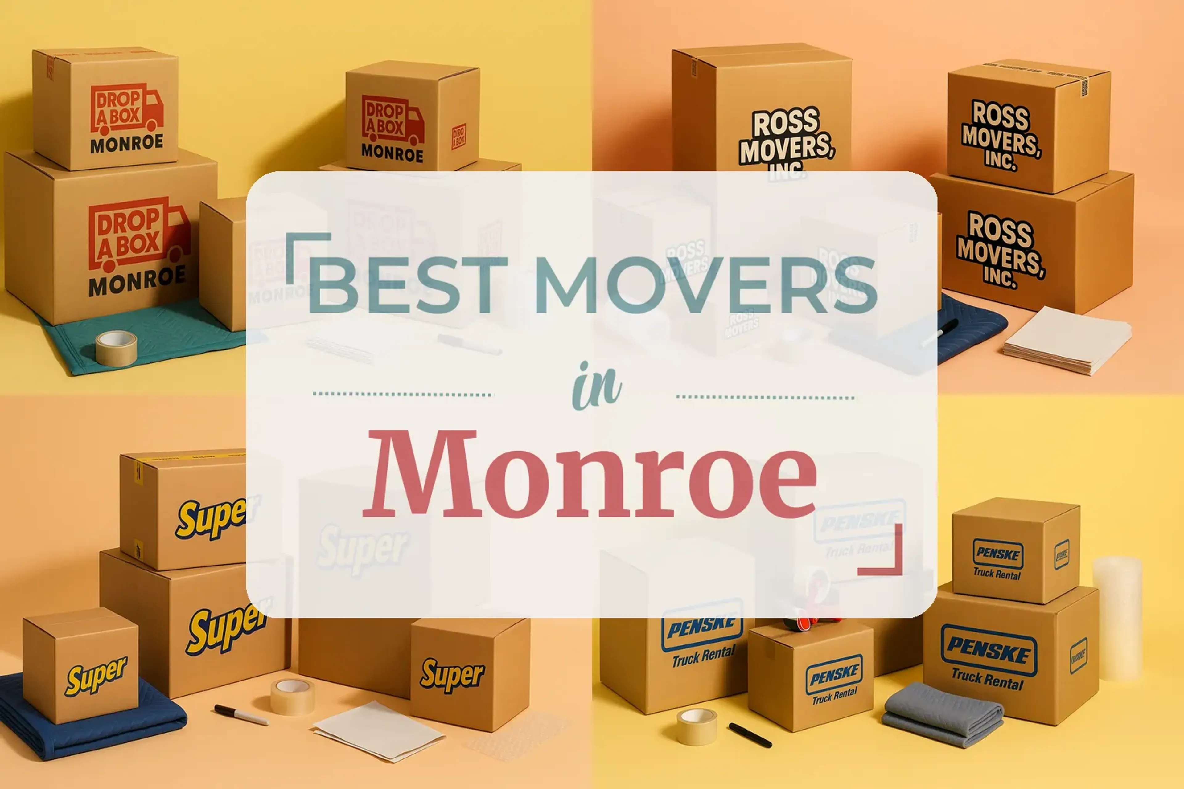 Side-by-side comparison of Monroe moving companies