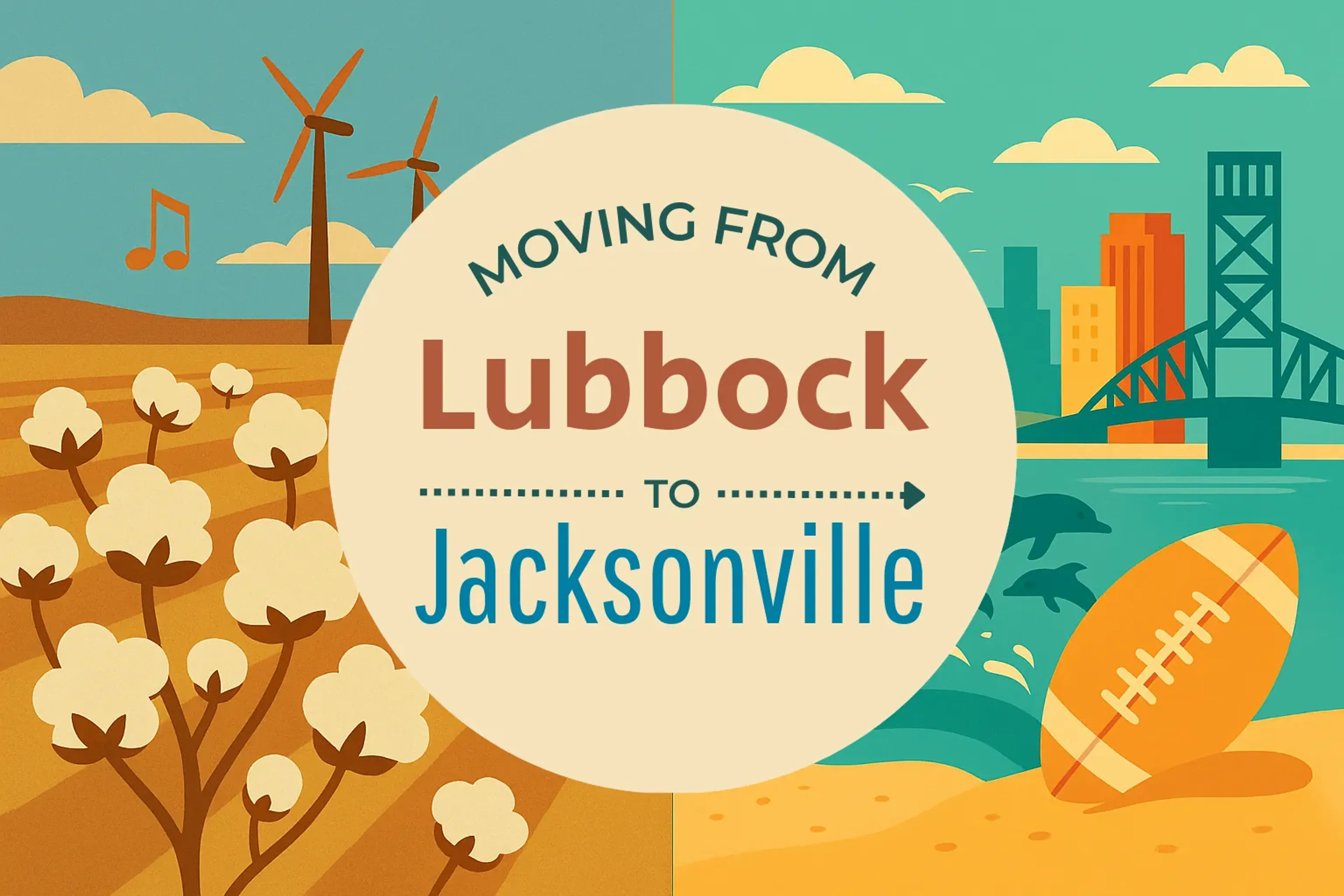 Side-by-side comparison of Lubbock to Jacksonville moving companies