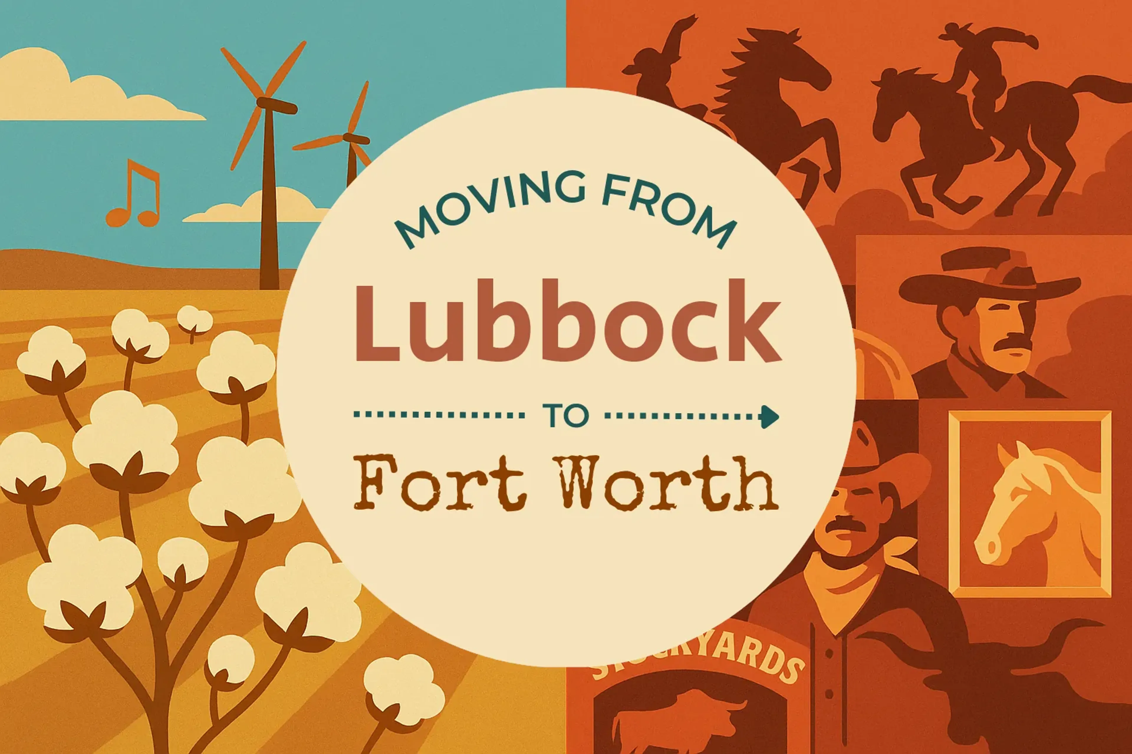 Side-by-side comparison of Lubbock to Fort Worth moving companies