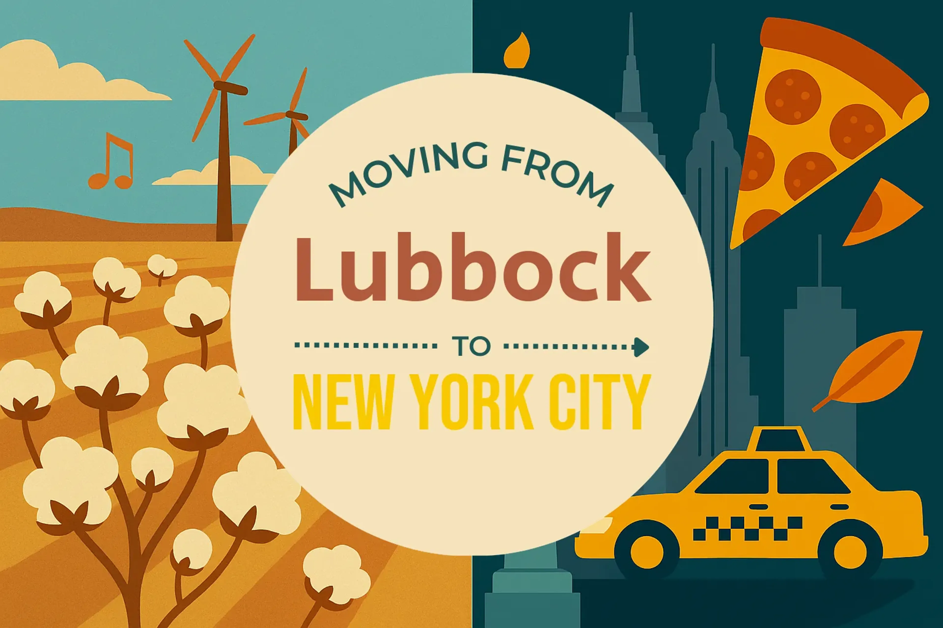 Side-by-side comparison of Lubbock to New York City moving companies