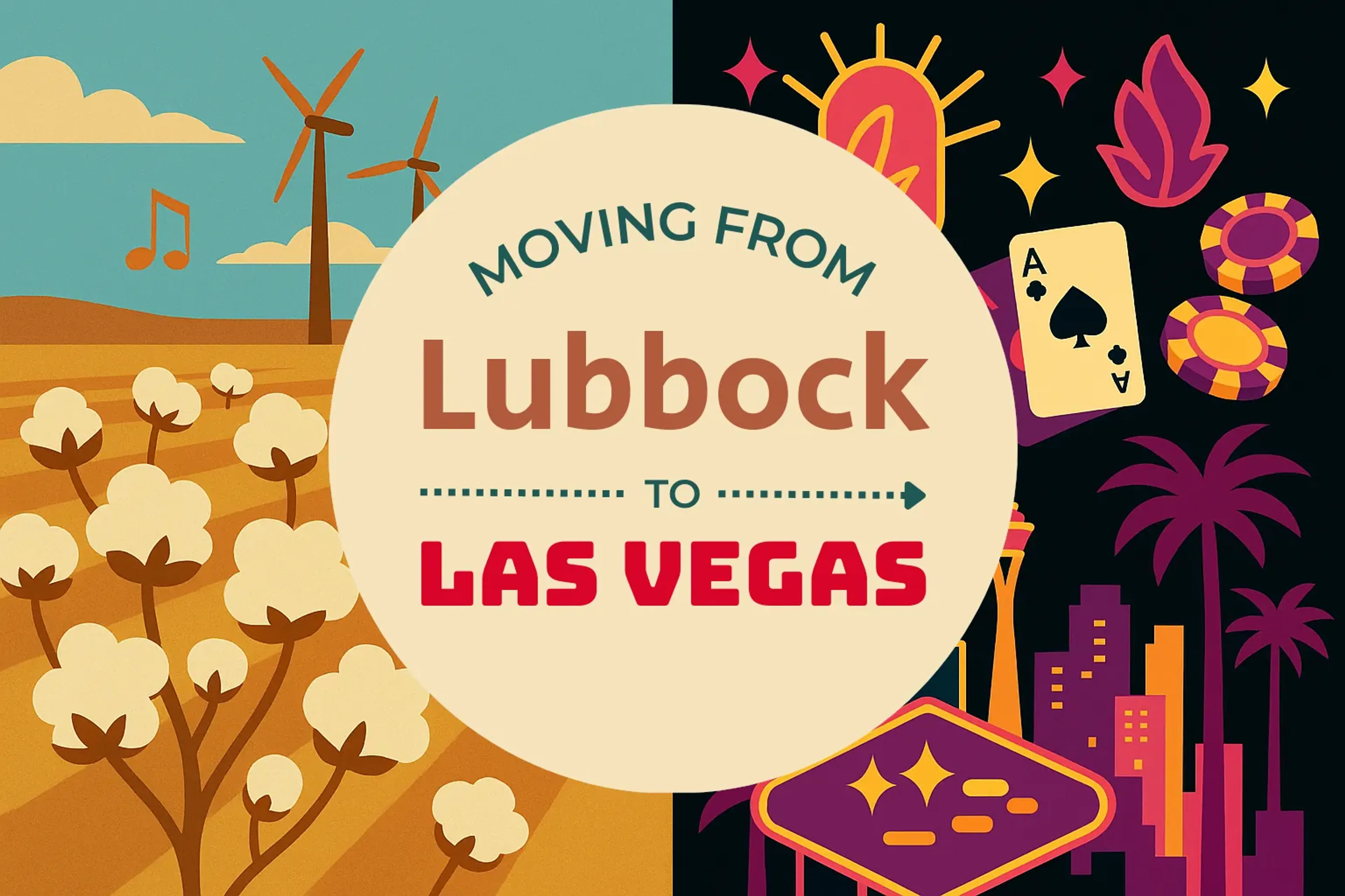 Side-by-side comparison of Lubbock to Las Vegas moving companies