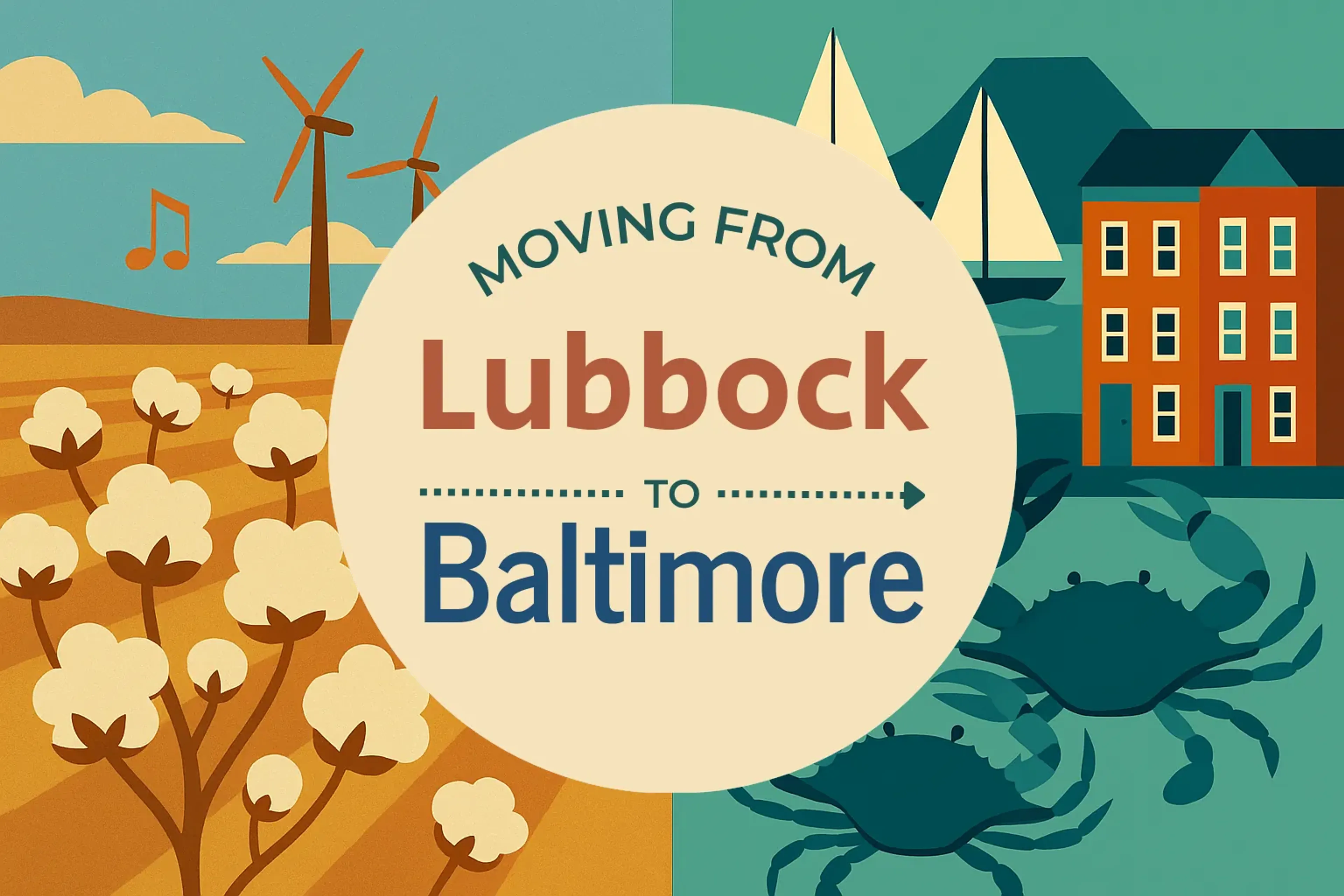 Side-by-side comparison of Lubbock to Baltimore moving companies