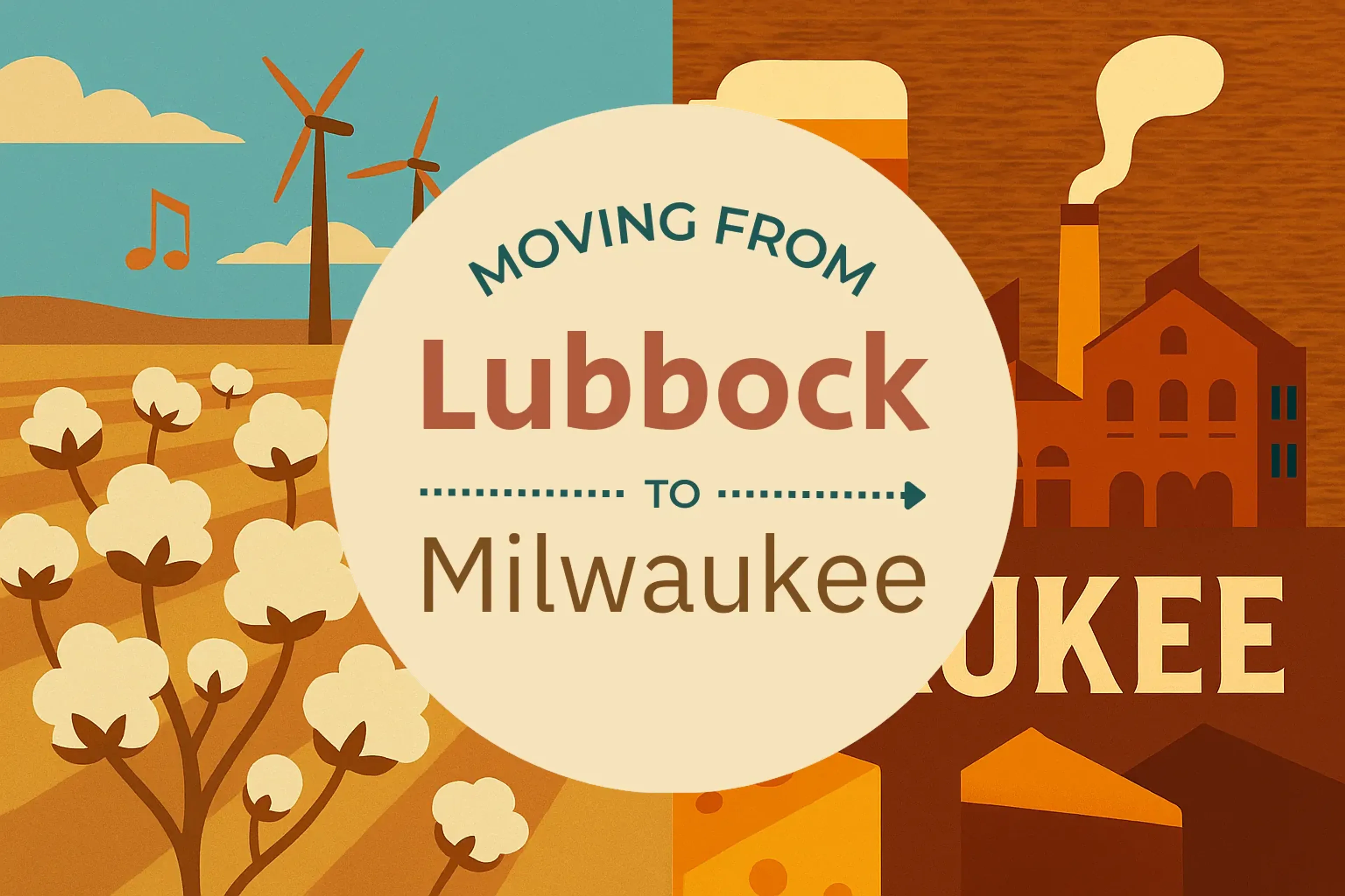 Side-by-side comparison of Lubbock to Milwaukee moving companies
