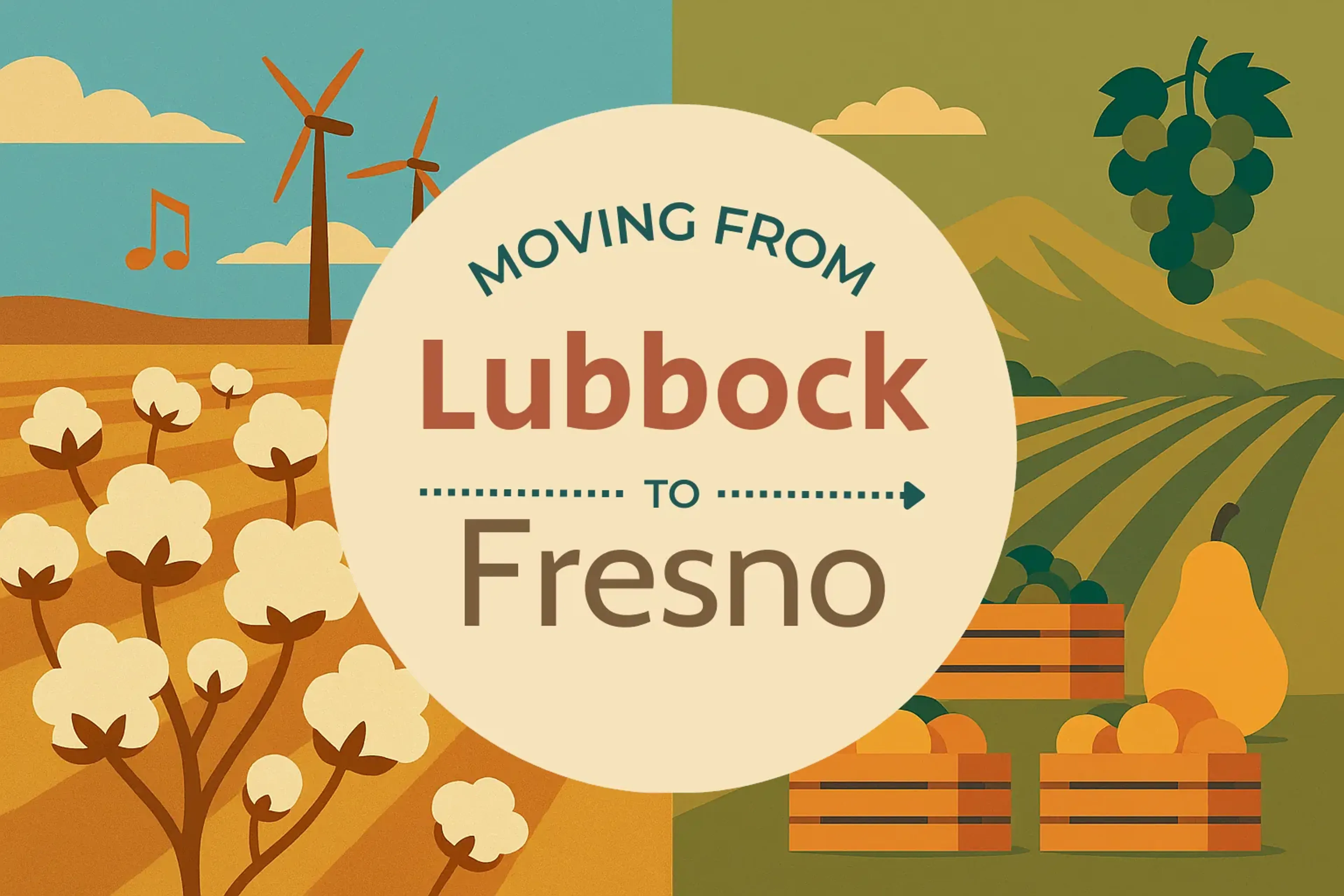Side-by-side comparison of Lubbock to Fresno moving companies