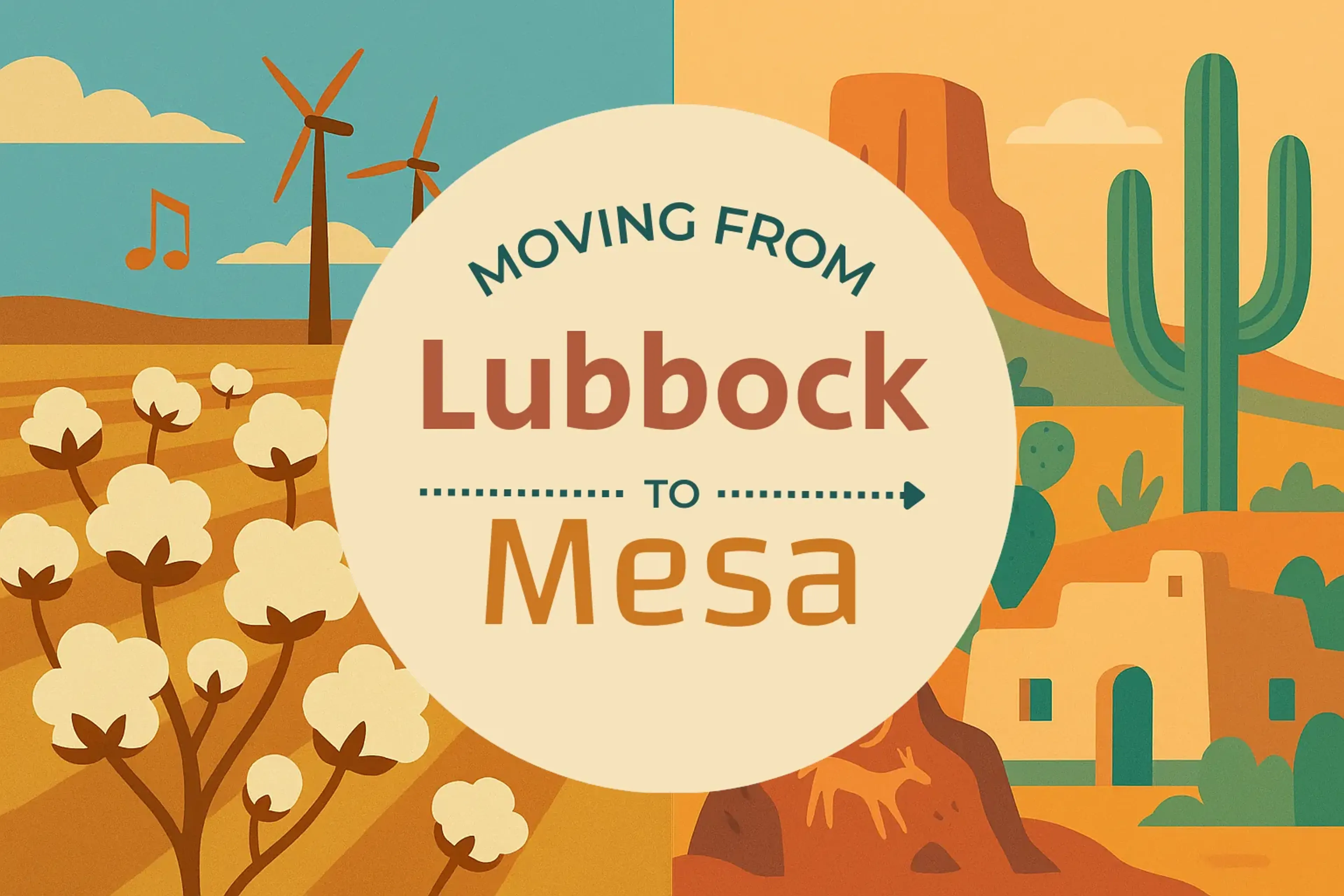 Side-by-side comparison of Lubbock to Mesa moving companies