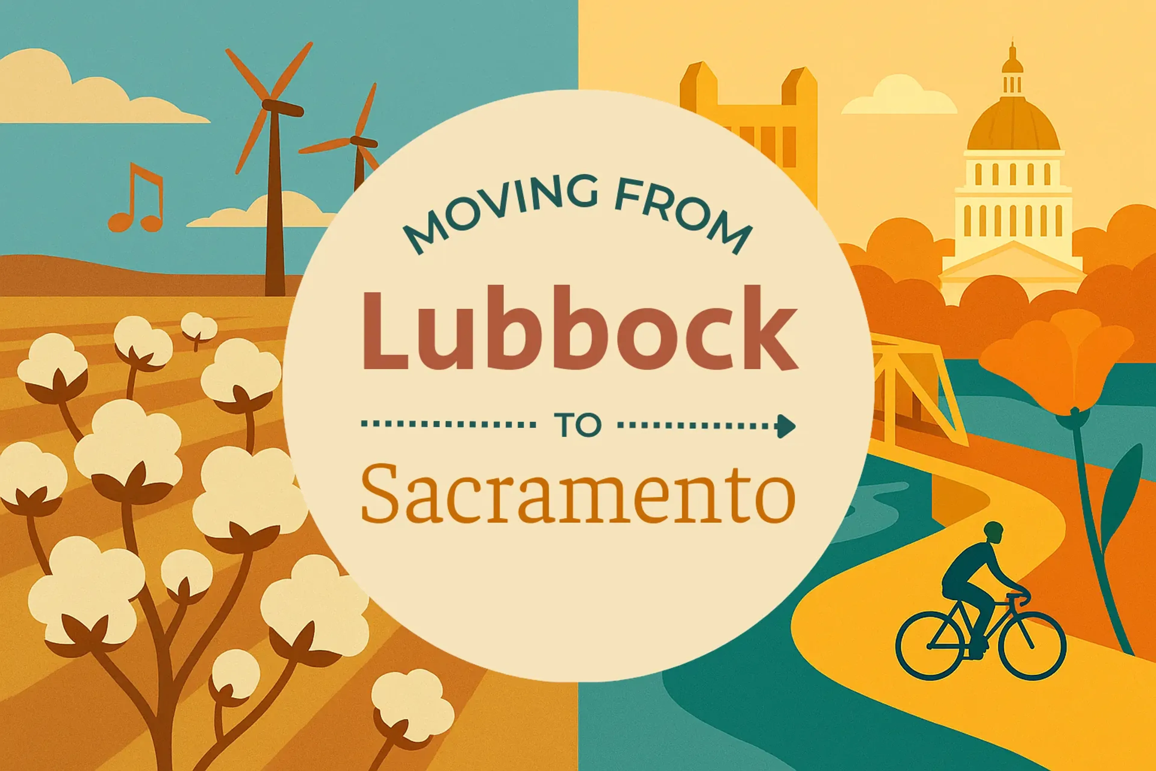 Side-by-side comparison of Lubbock to Sacramento moving companies