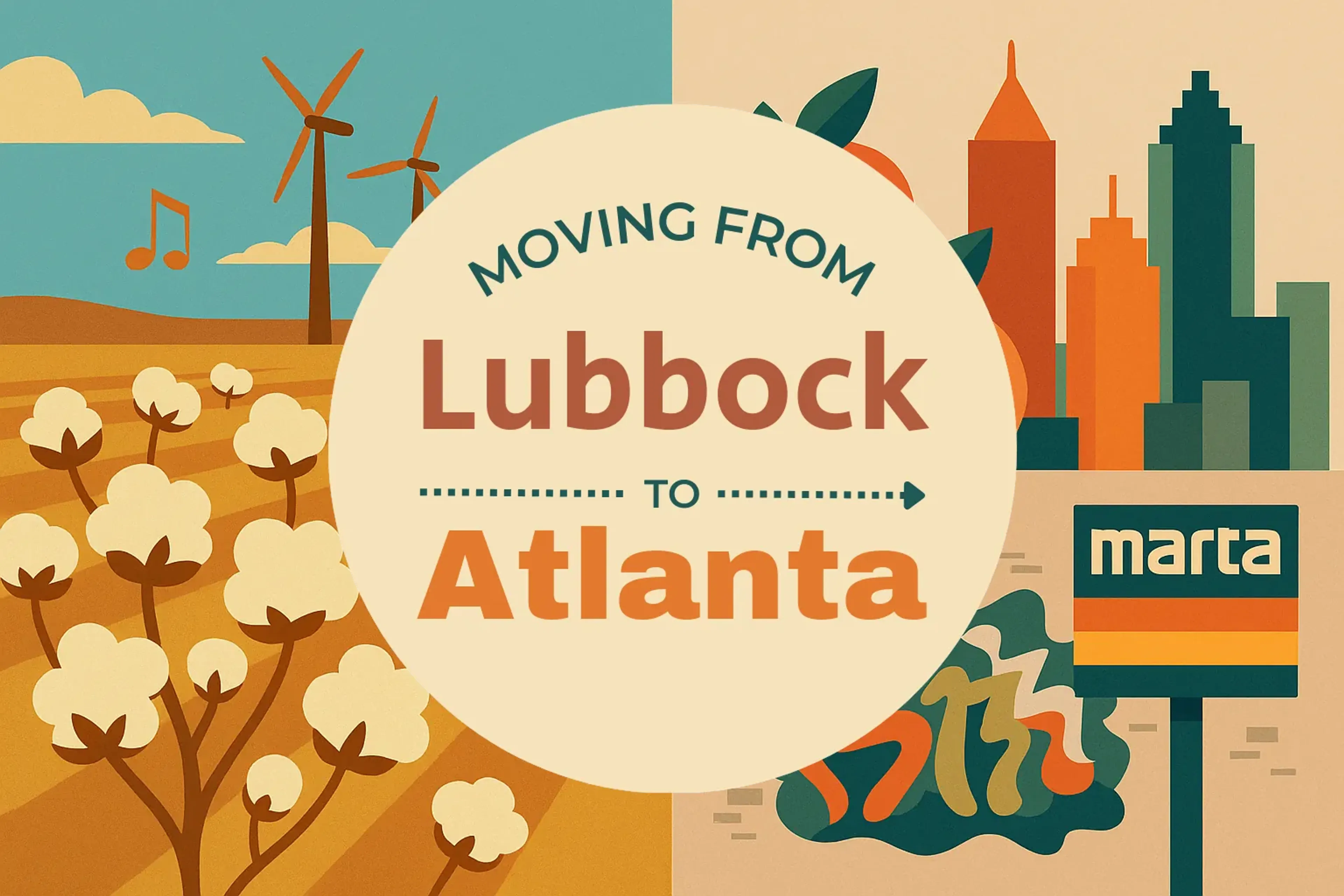 Side-by-side comparison of Lubbock to Atlanta moving companies