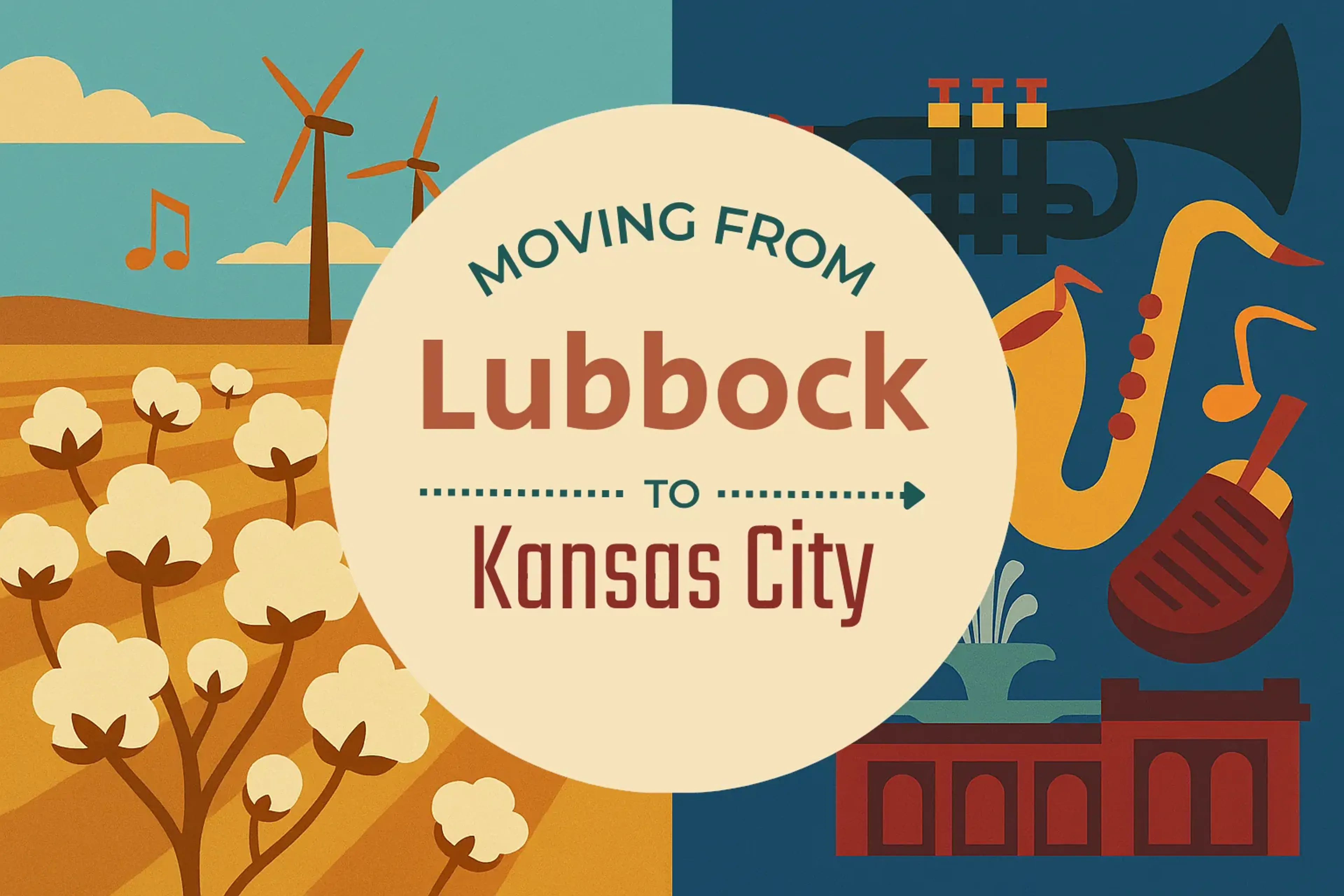 Side-by-side comparison of Lubbock to Kansas City moving companies