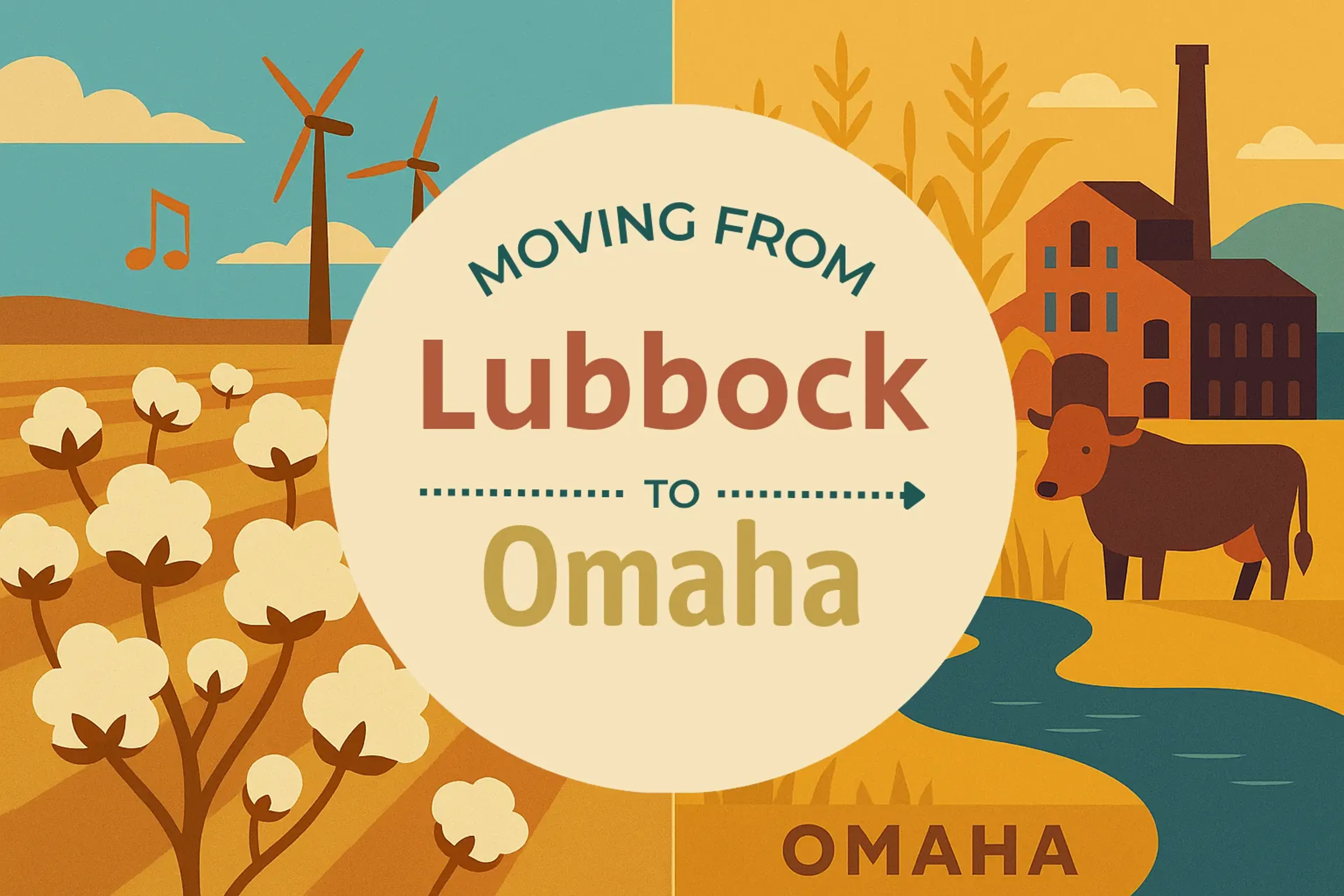 Side-by-side comparison of Lubbock to Omaha moving companies