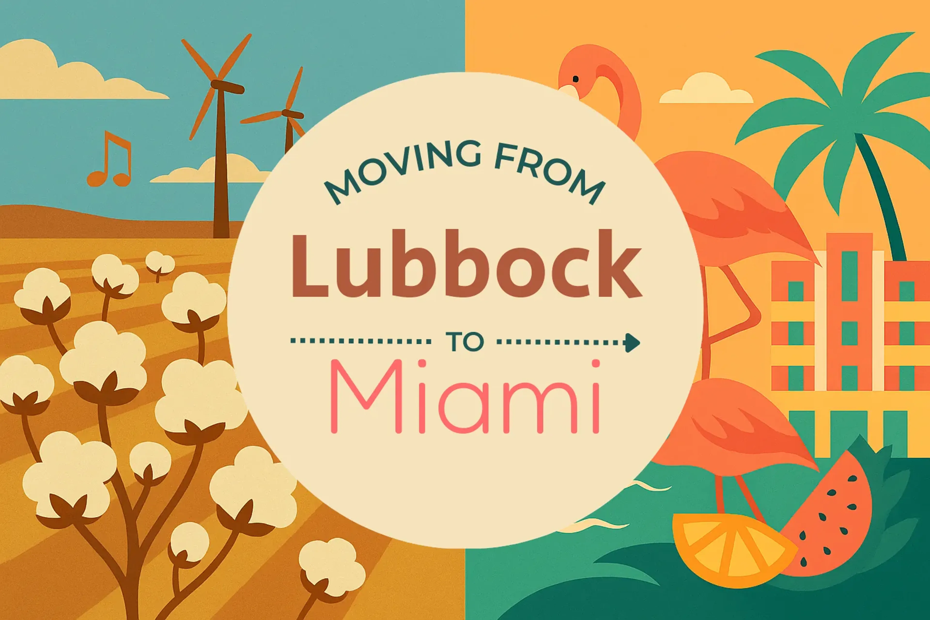 Side-by-side comparison of Lubbock to Miami moving companies
