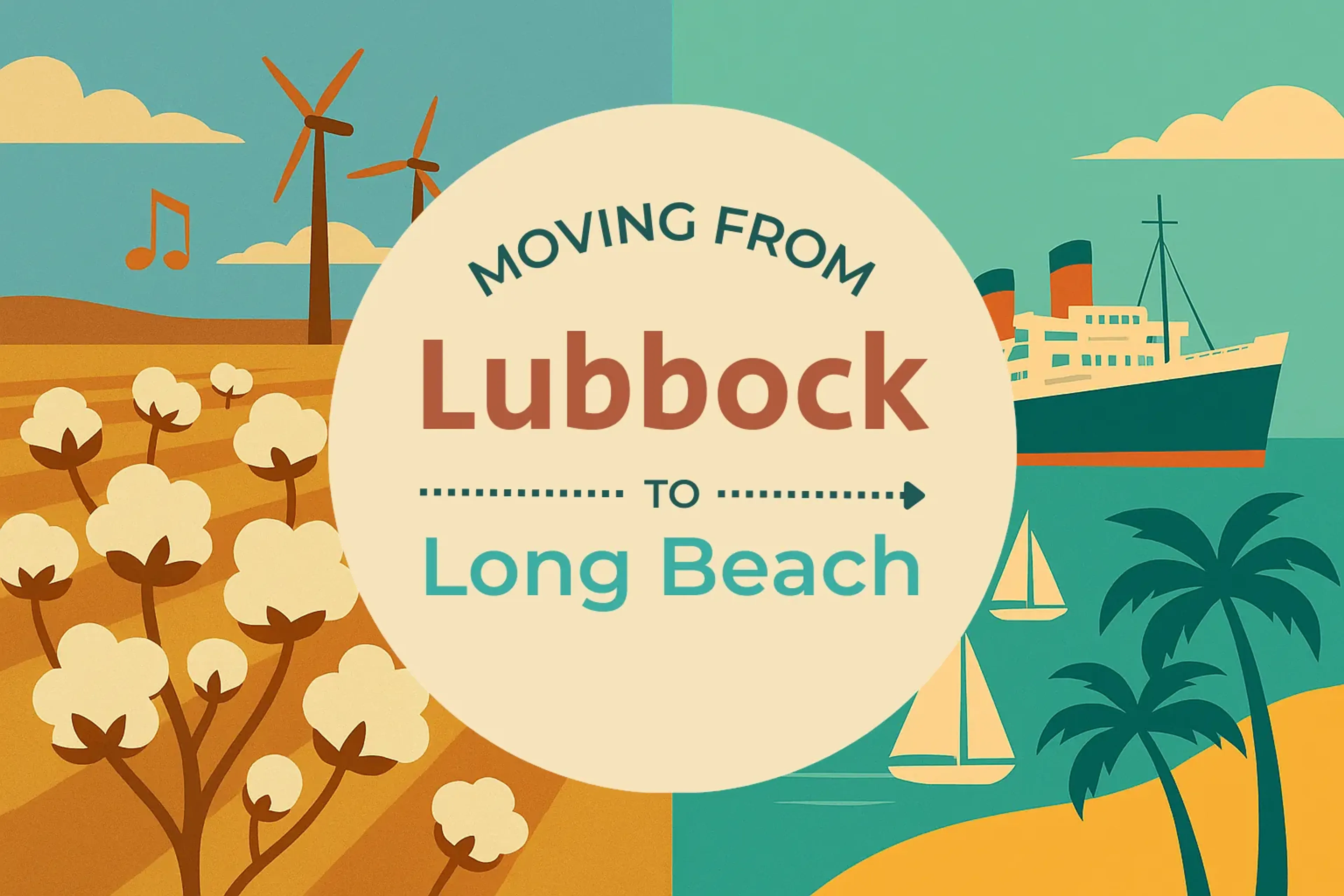 Side-by-side comparison of Lubbock to Long Beach moving companies