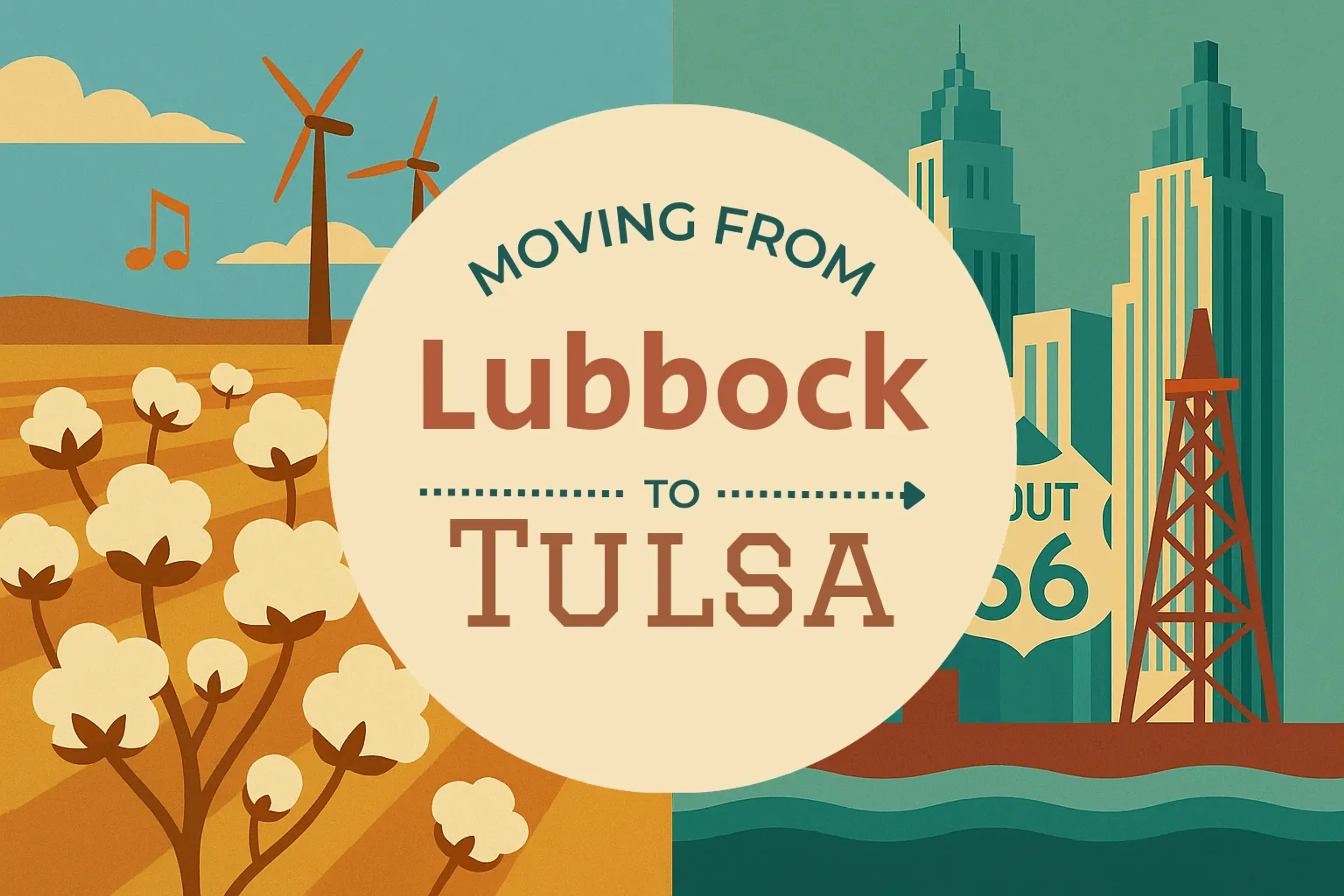 Side-by-side comparison of Lubbock to Tulsa moving companies