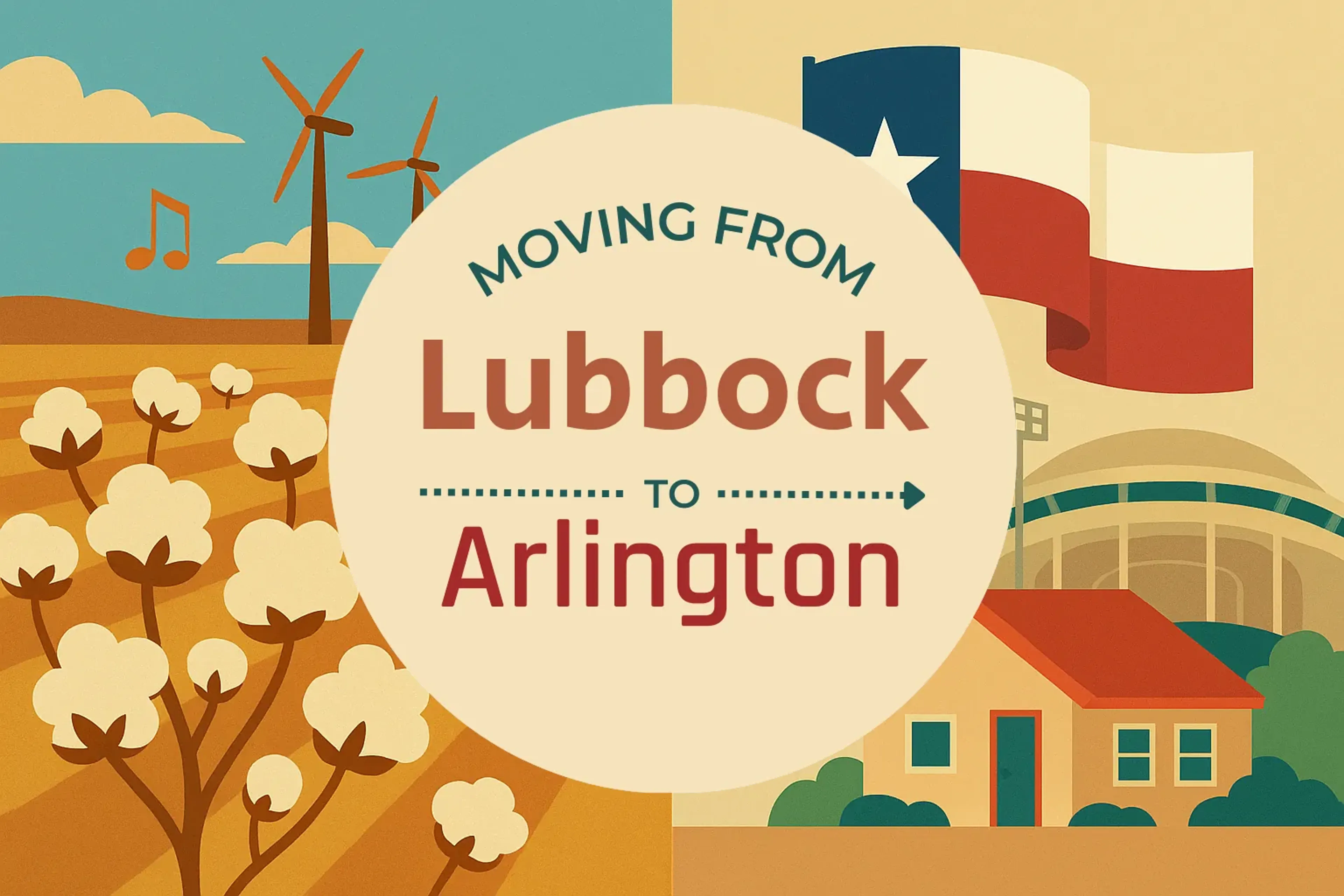 Side-by-side comparison of Lubbock to Arlington moving companies
