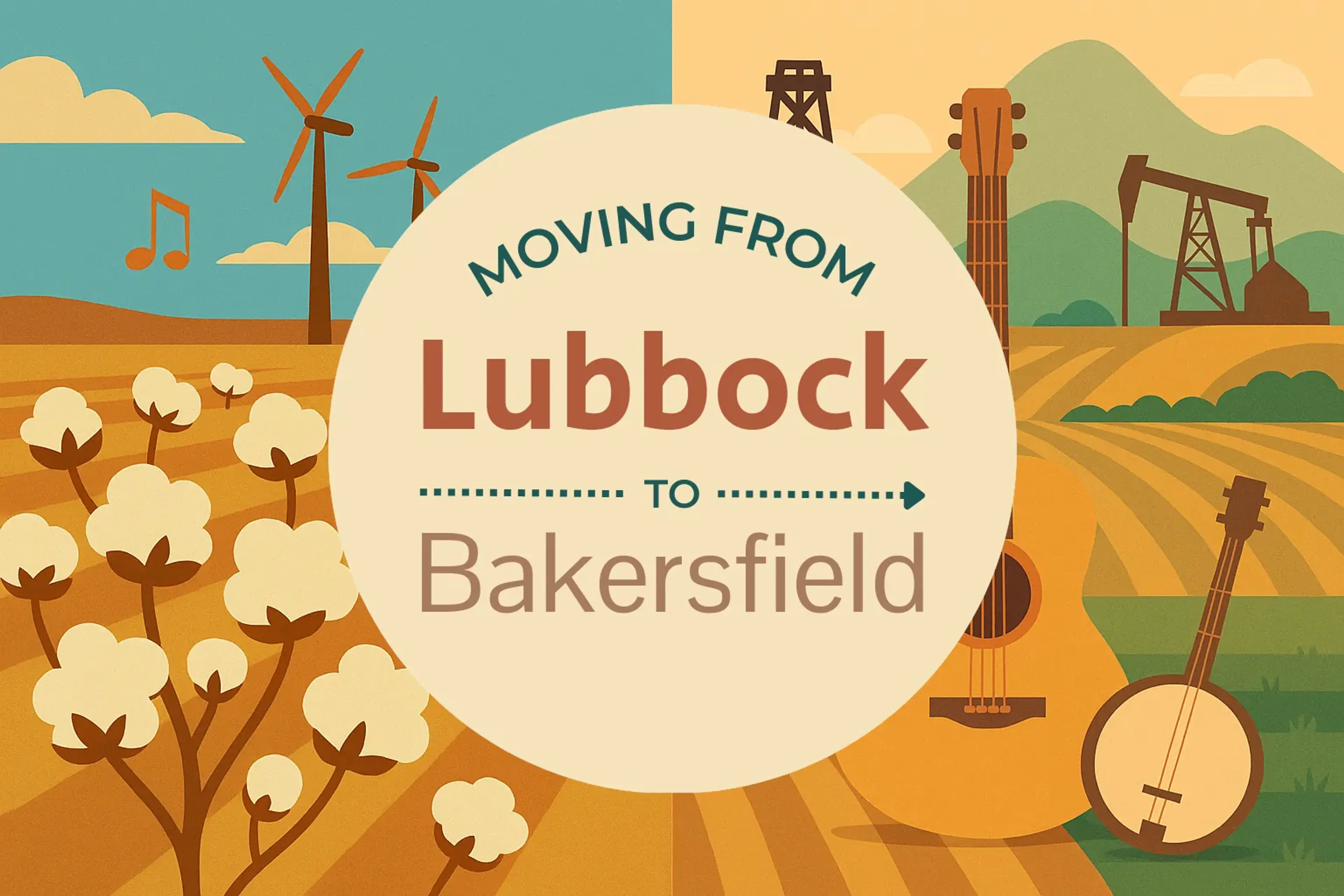 Side-by-side comparison of Lubbock to Bakersfield moving companies