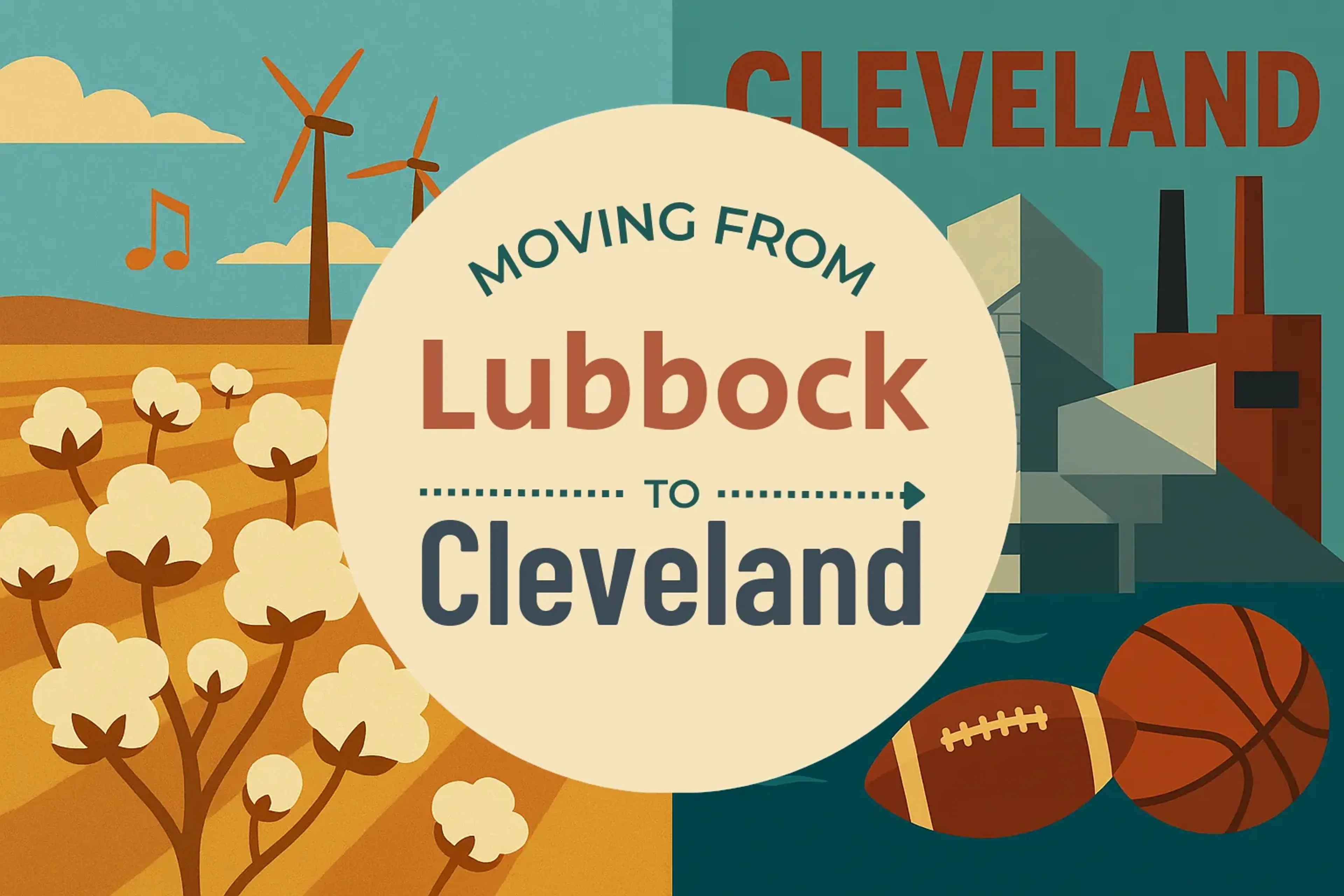 Side-by-side comparison of Lubbock to Cleveland moving companies