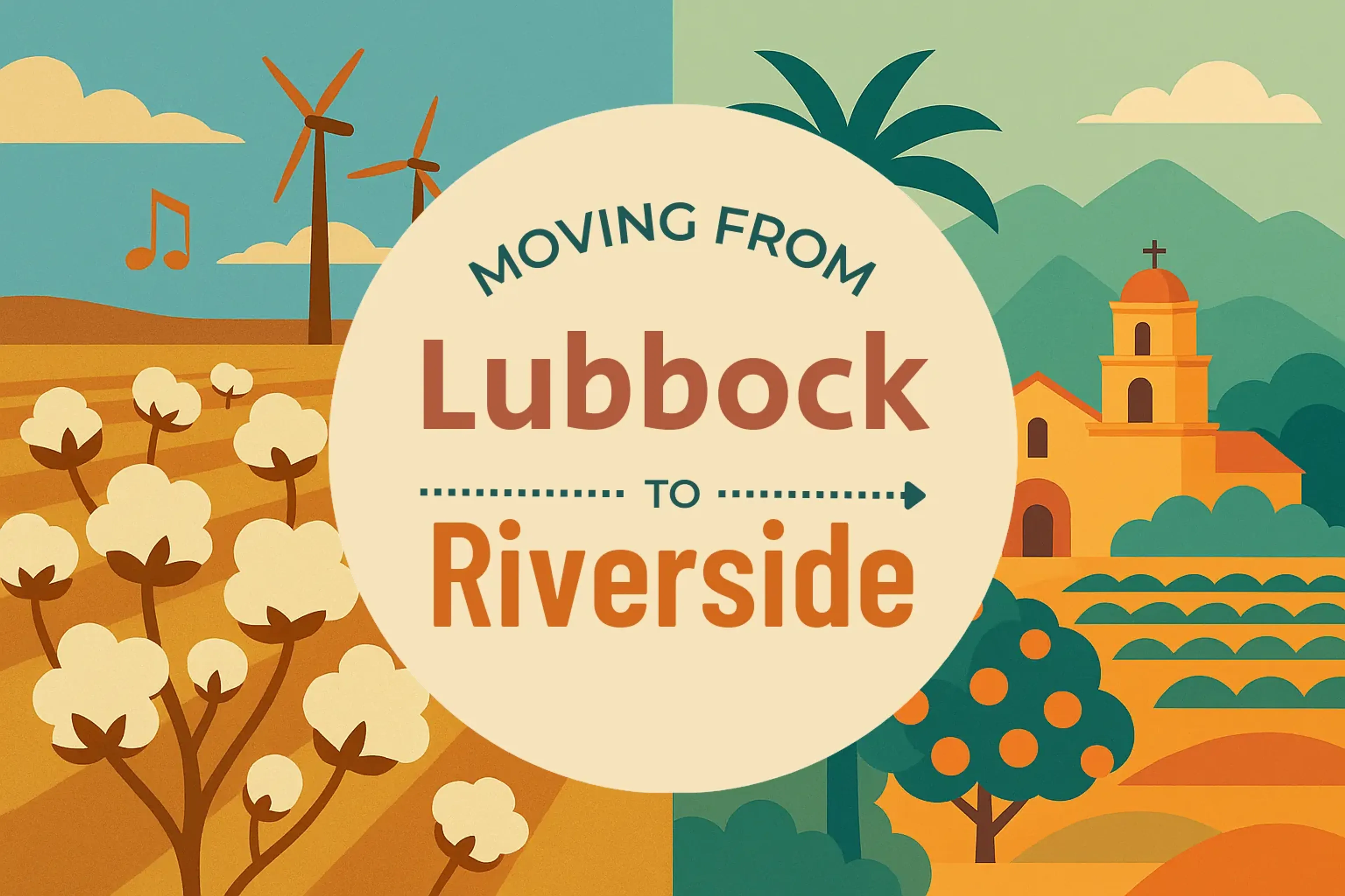 Side-by-side comparison of Lubbock to Riverside moving companies