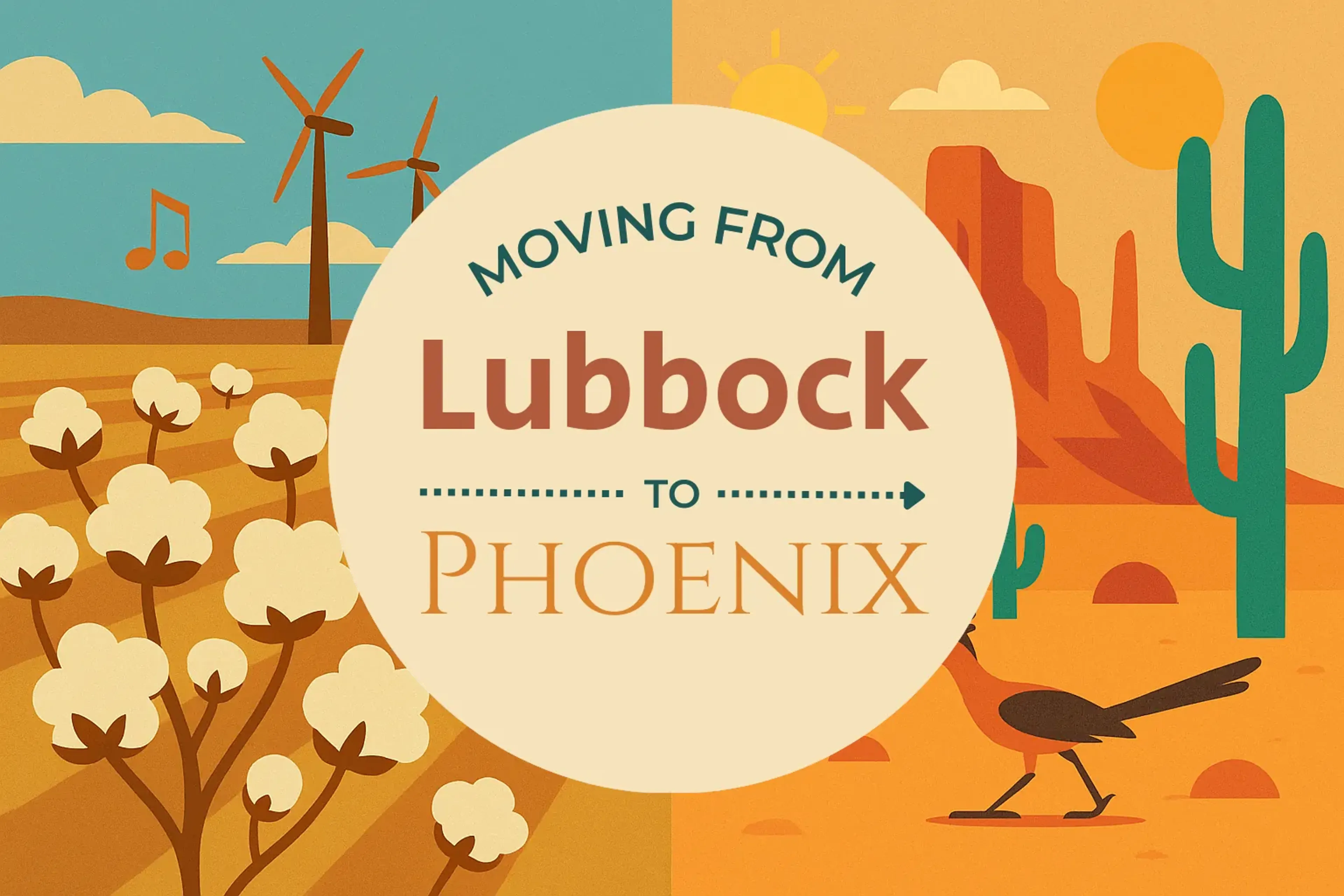 Side-by-side comparison of Lubbock to Phoenix moving companies