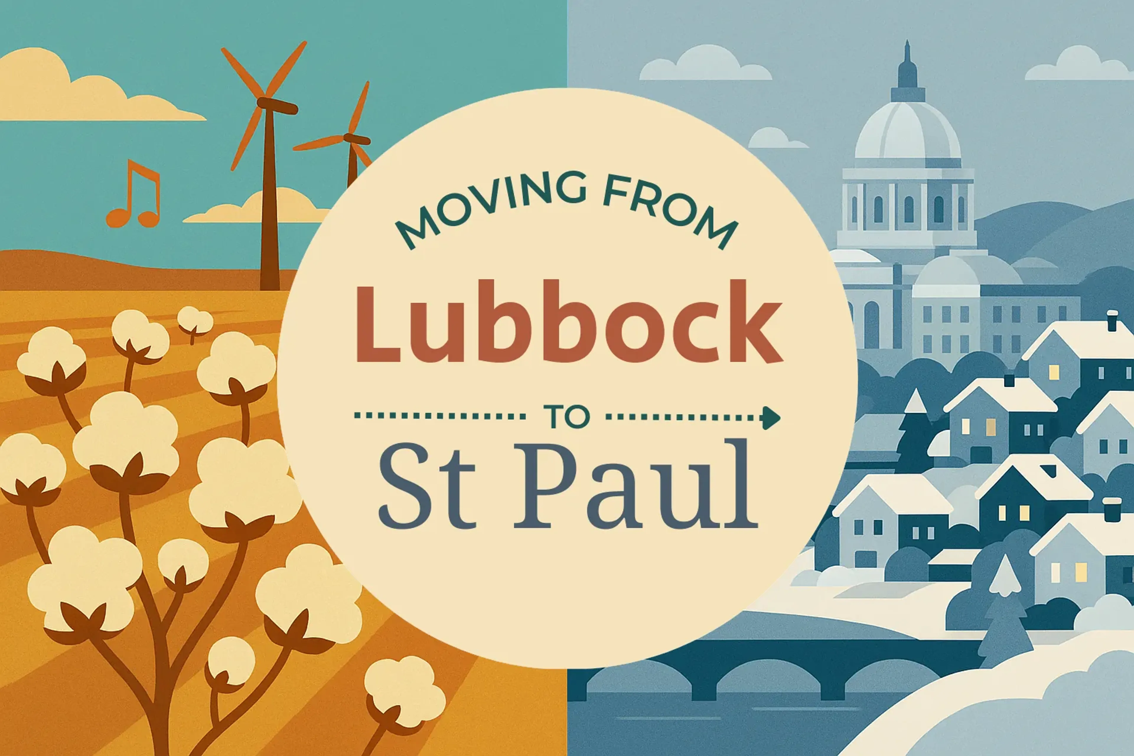 Side-by-side comparison of Lubbock to St. Paul moving companies