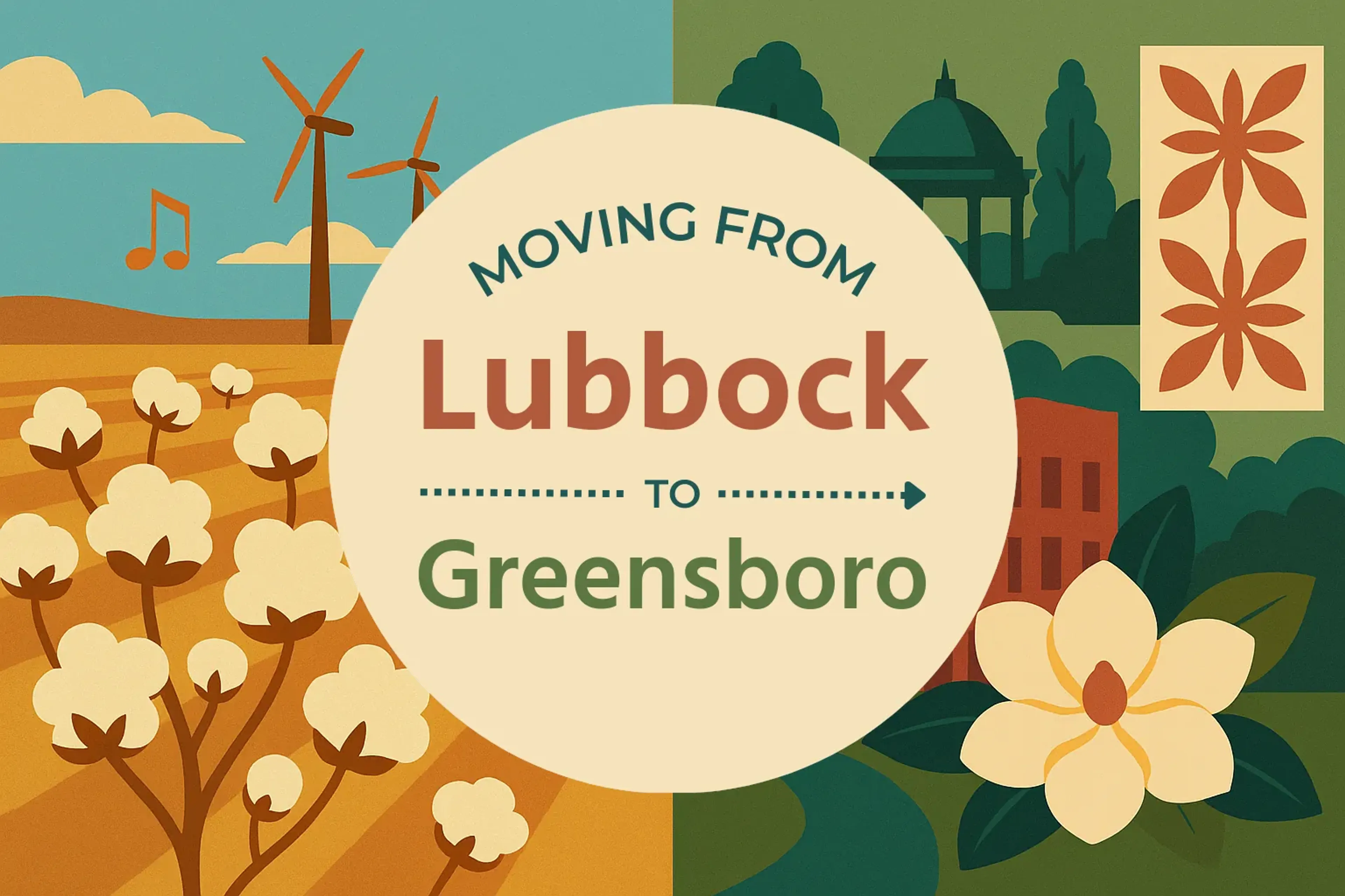 Side-by-side comparison of Lubbock to Greensboro moving companies