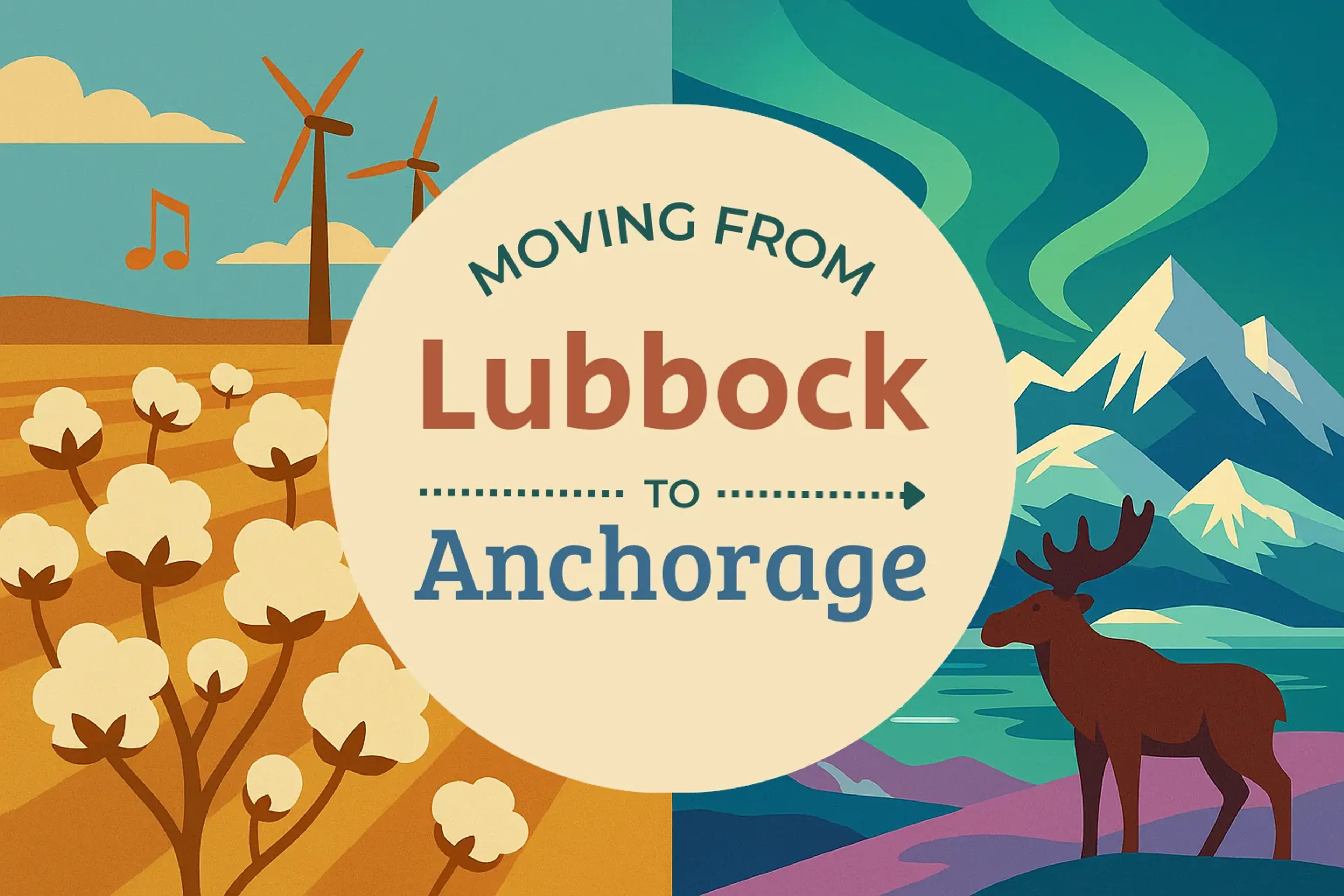 Side-by-side comparison of Lubbock to Anchorage moving companies