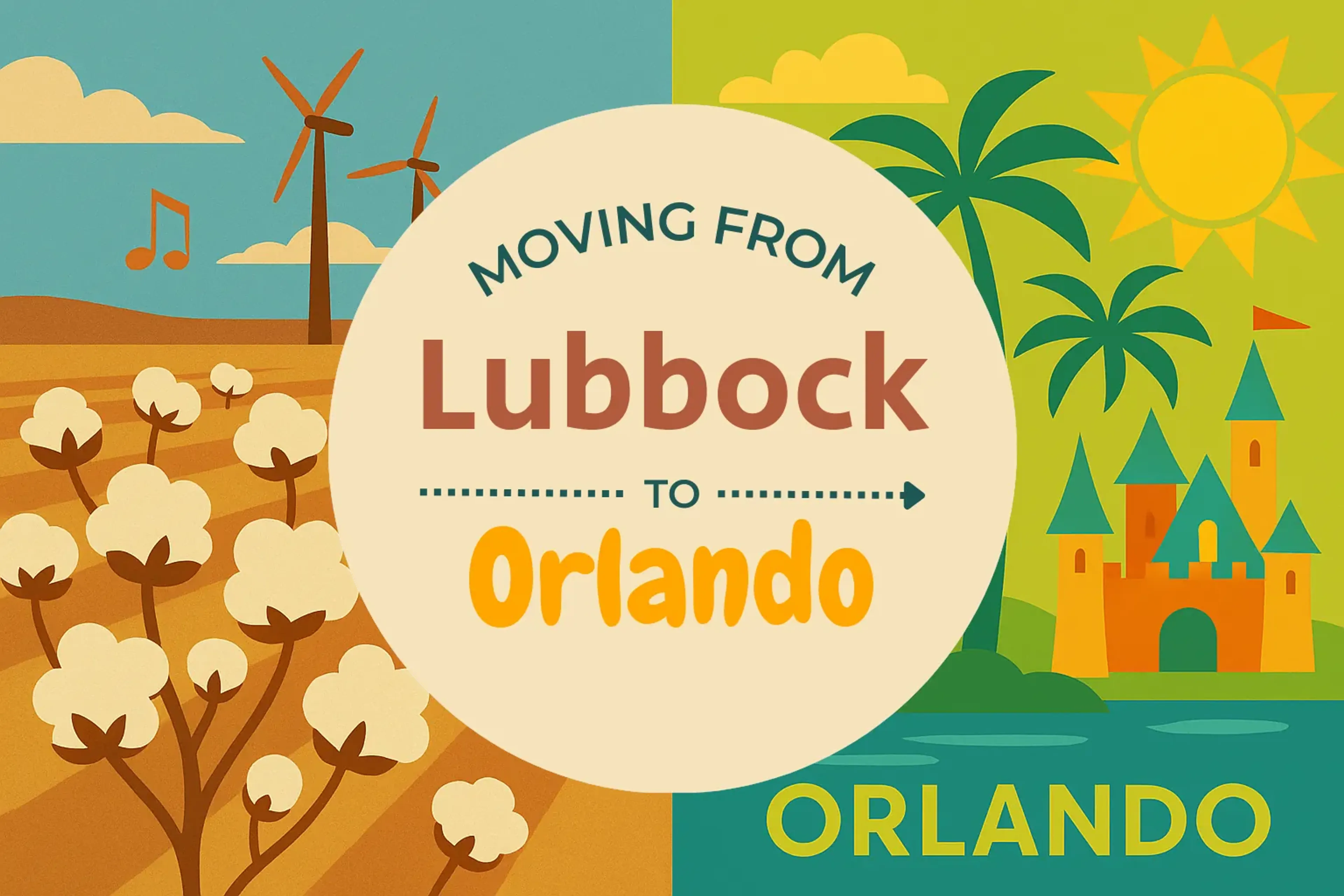 Side-by-side comparison of Lubbock to Orlando moving companies