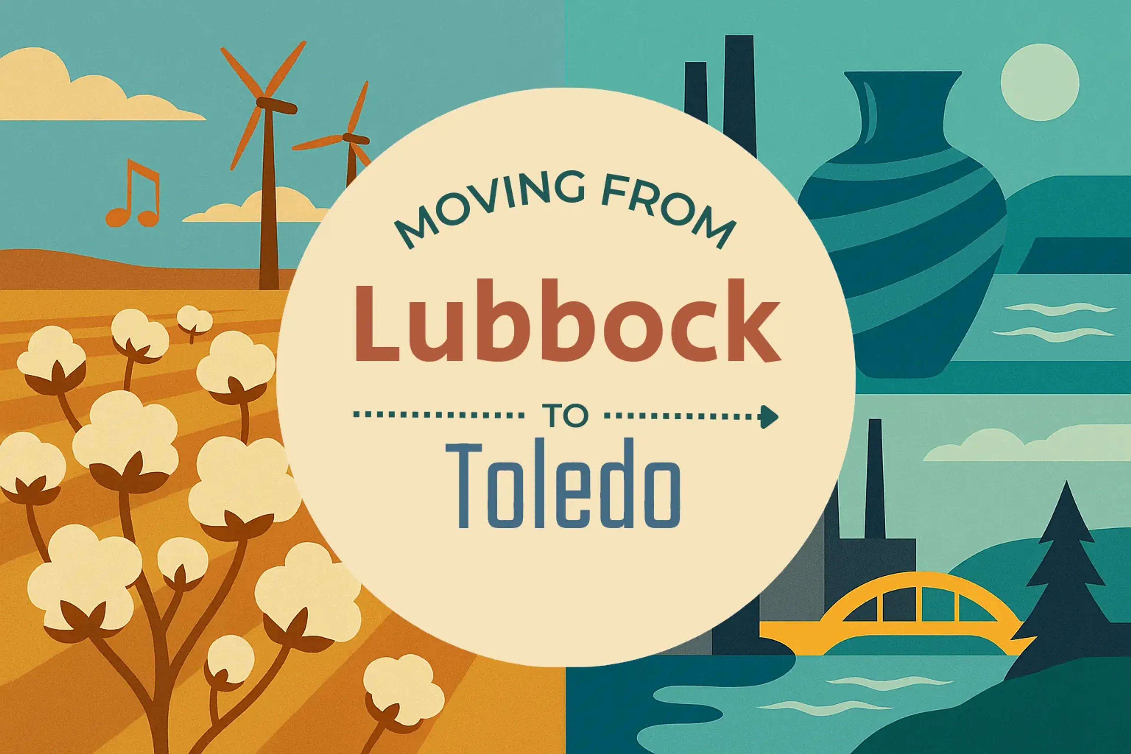 Side-by-side comparison of Lubbock to Toledo moving companies
